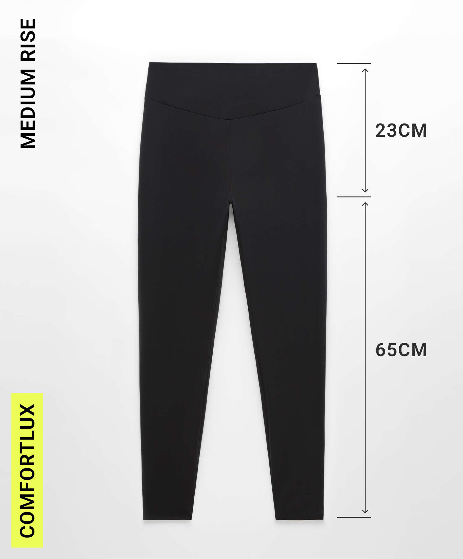 Oysho Comfortlux medium-rise 65cm ankle-length leggings - 126323404-800