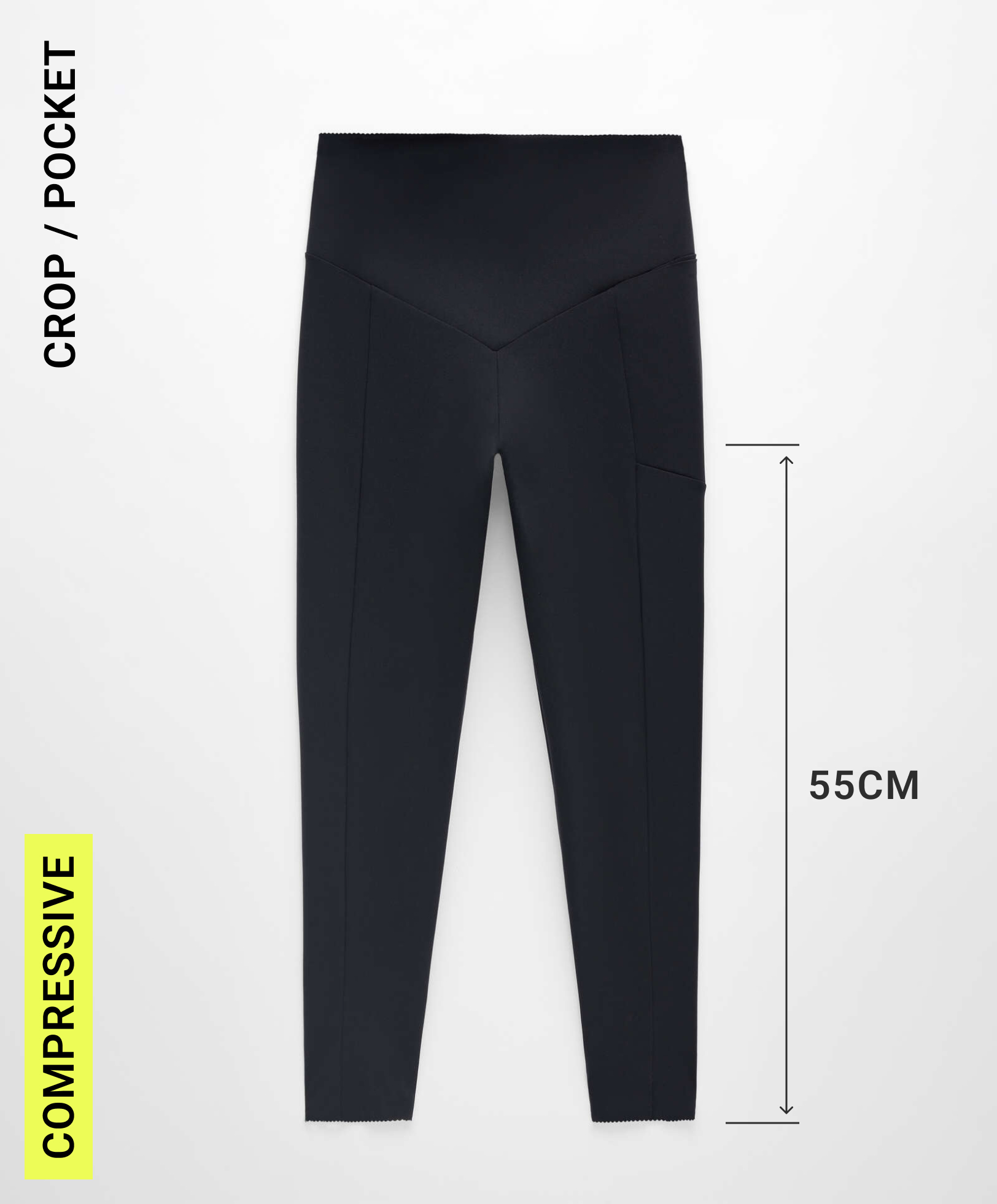 Compressive pocket 55cm crop leggings