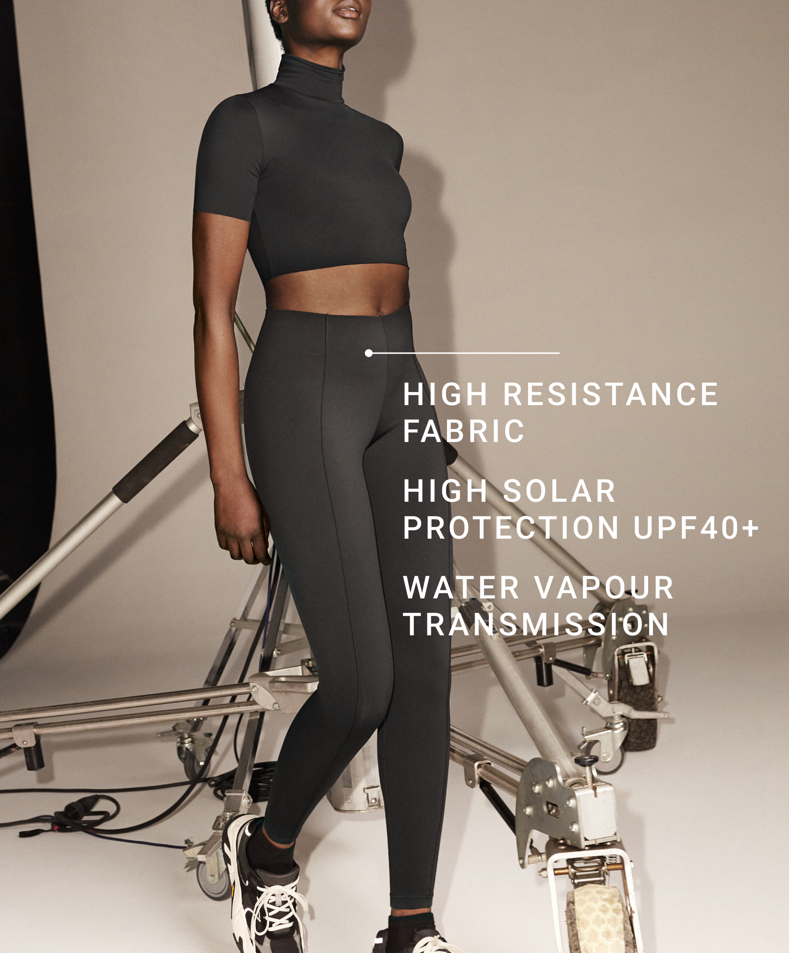 High-strength fabric 65cm ankle-length leggings