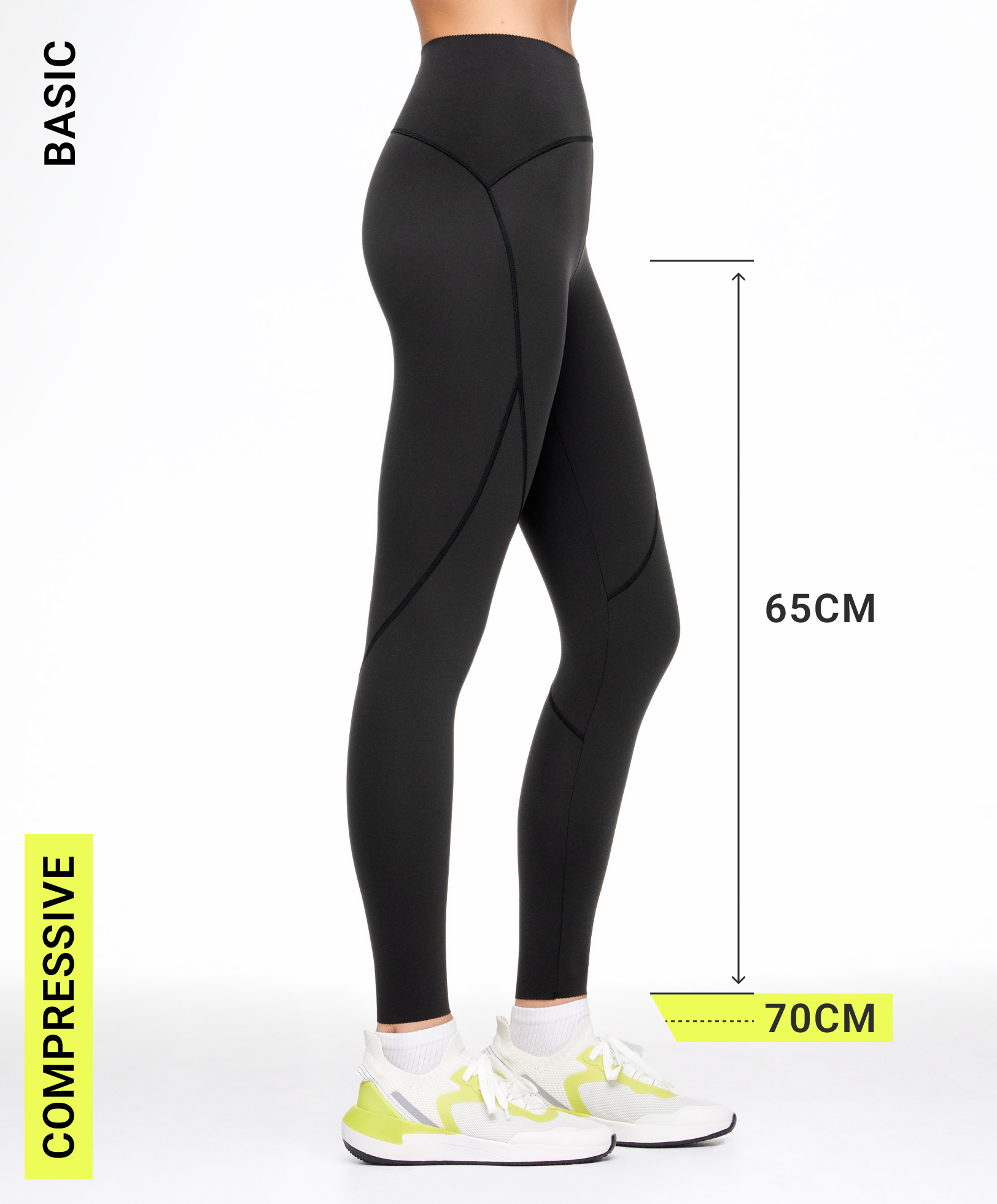 Basic compressive ankle-length leggings