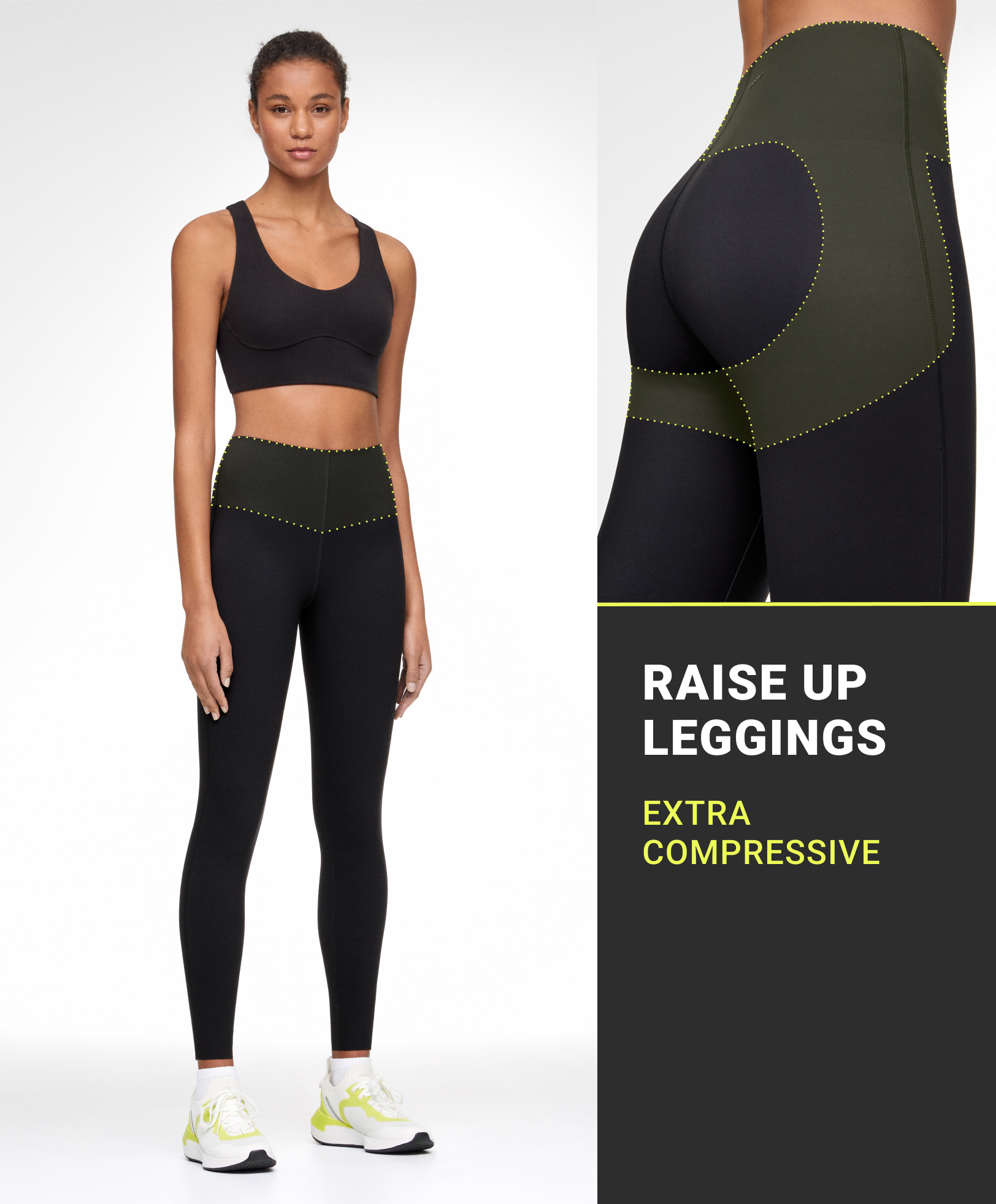 Extra-compressive Raise Up 65cm ankle-length leggings