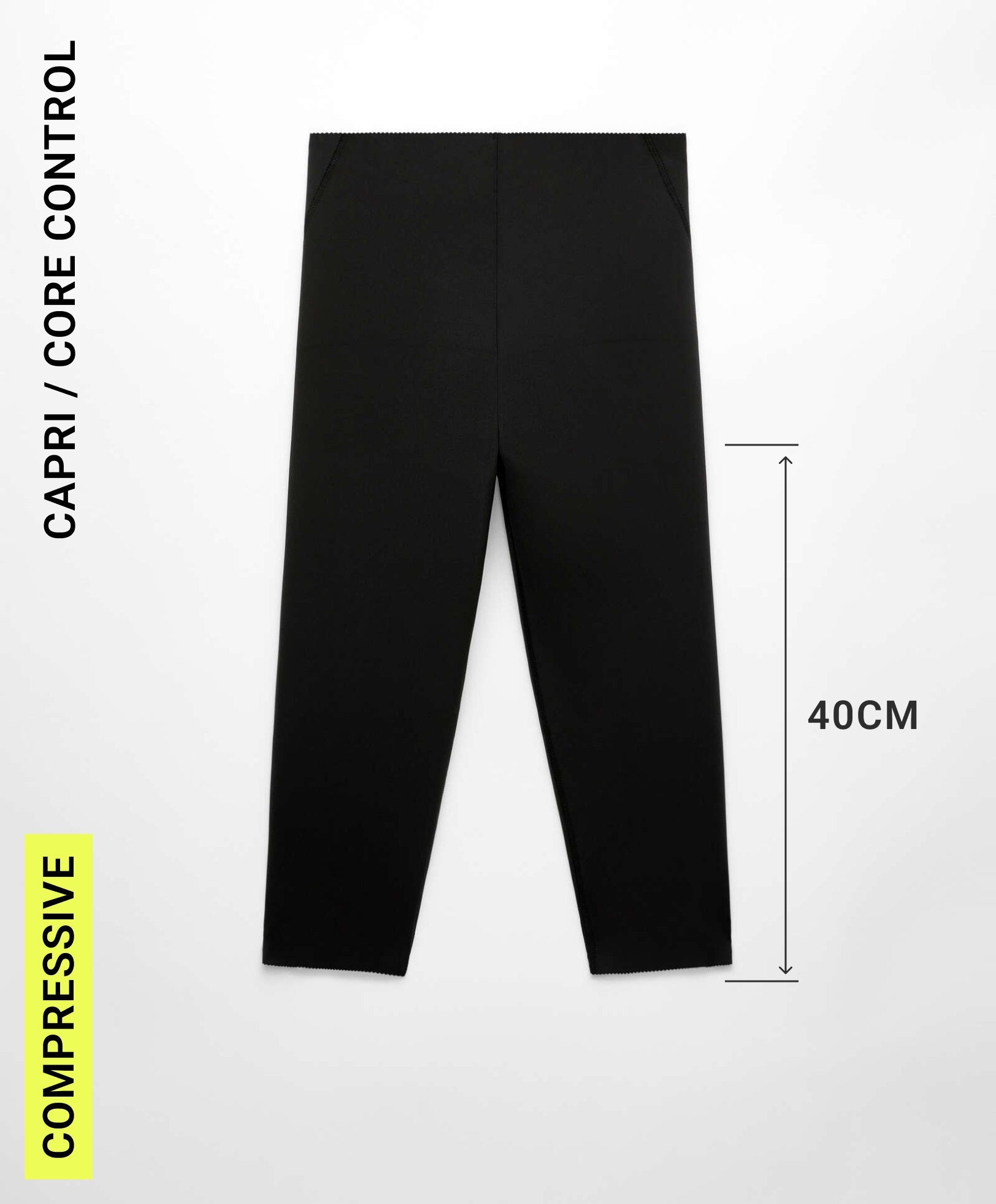 Compressive core control 40cm capri leggings