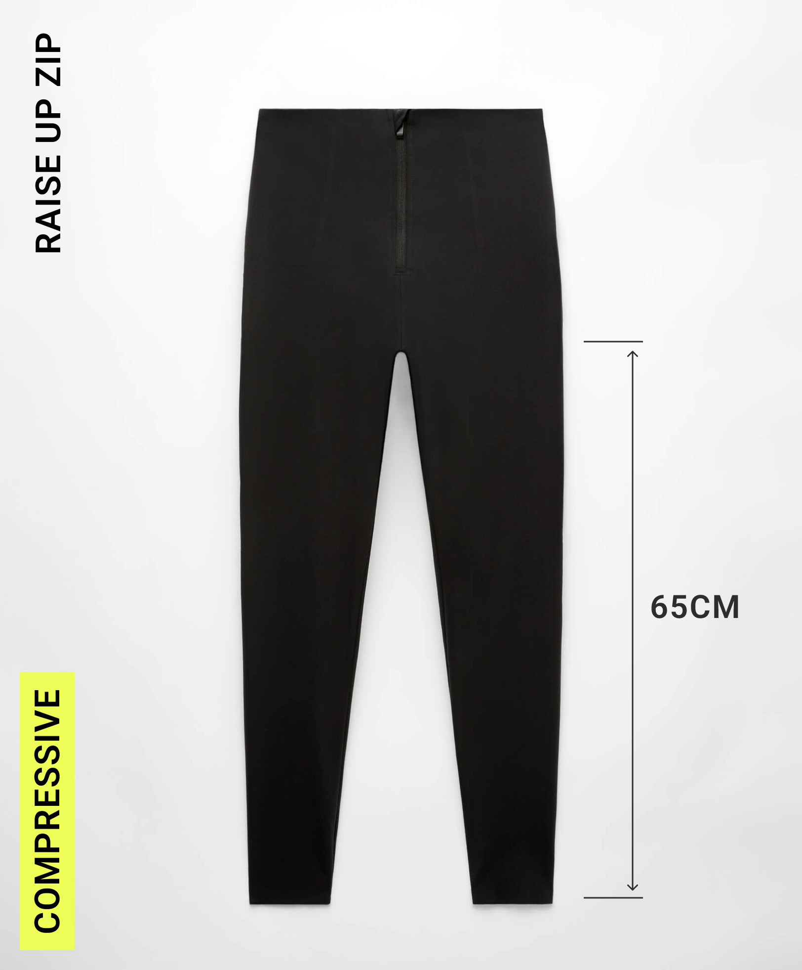 Raise Up compressive super-high-rise ankle-length 65cm leggings with zip