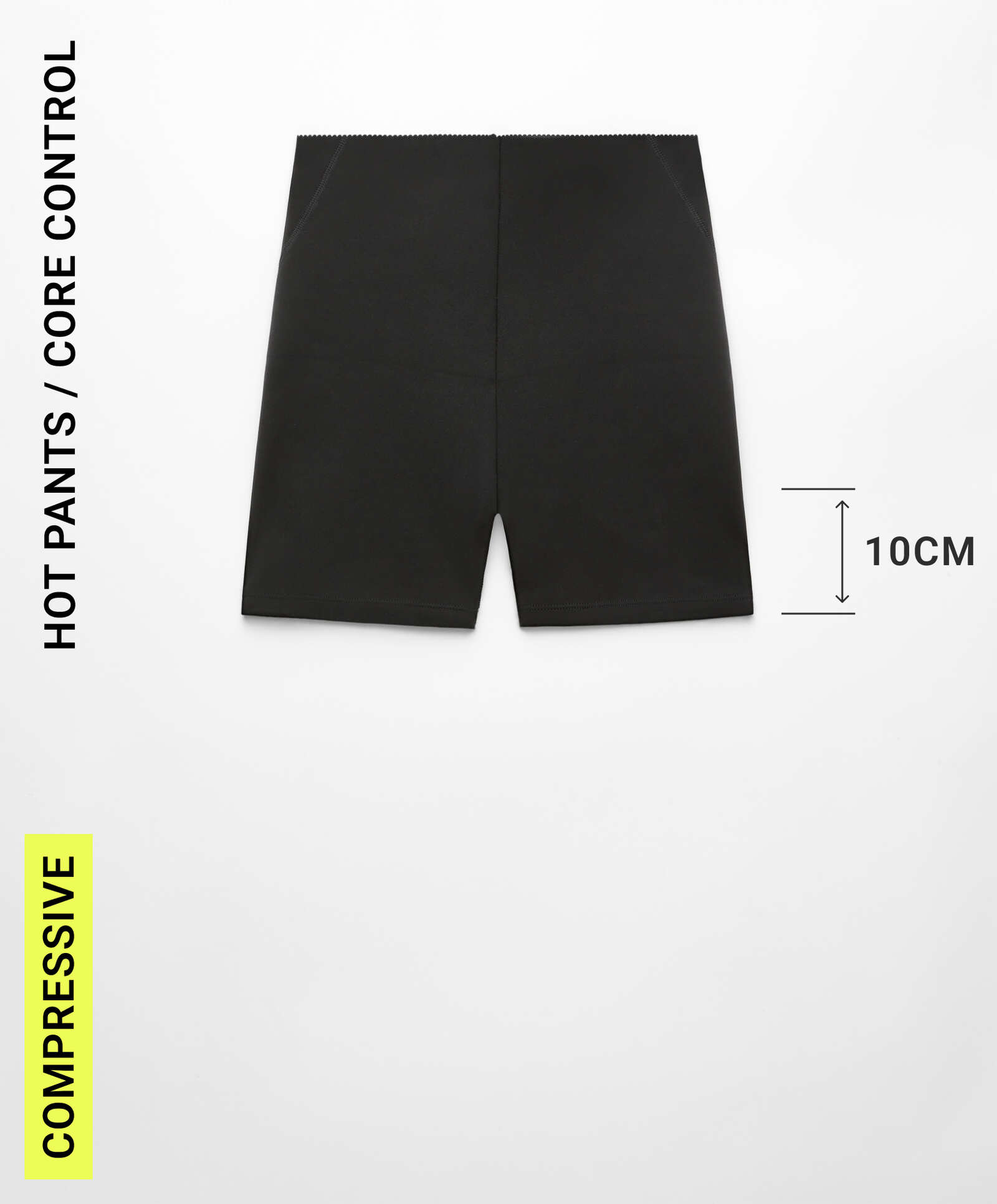 Compressive Core Control Hotpants, 10 cm