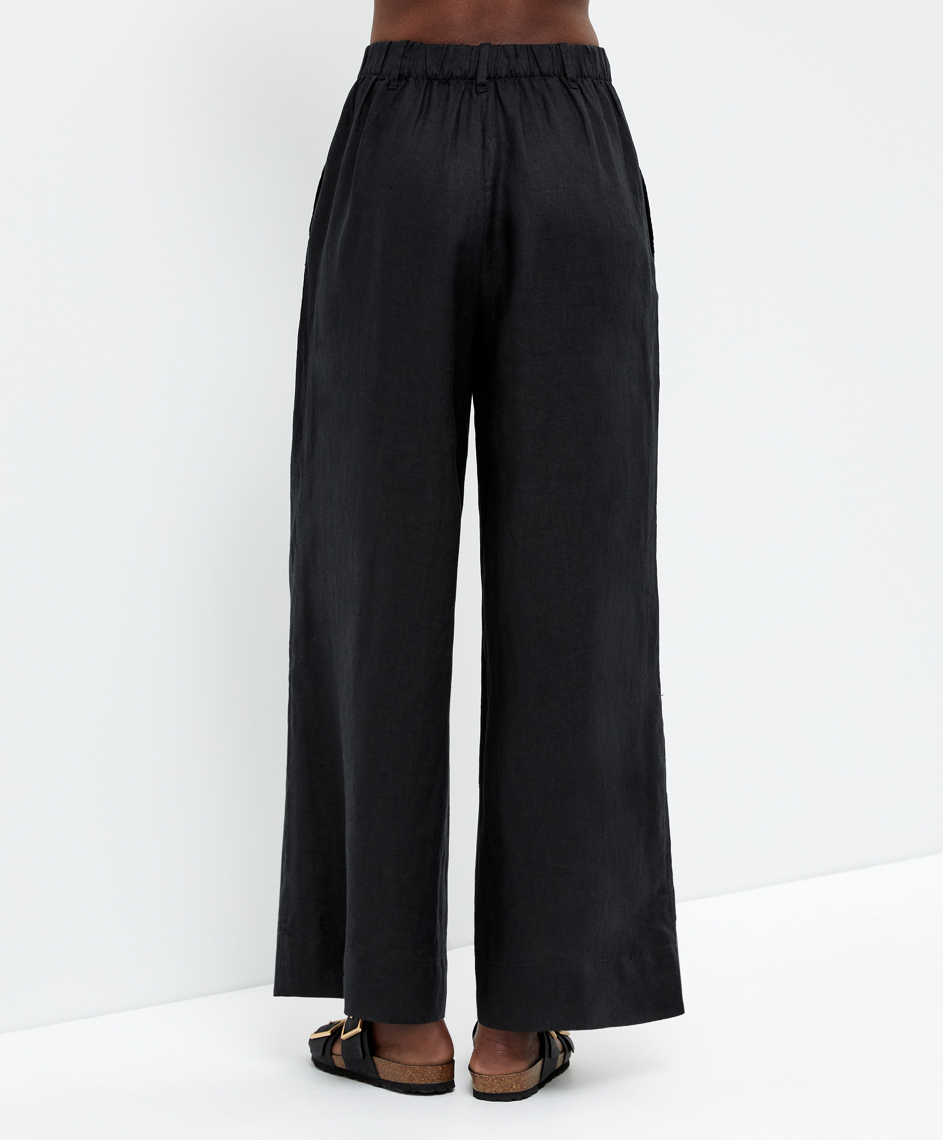 Pantalón wide leg 100% lino