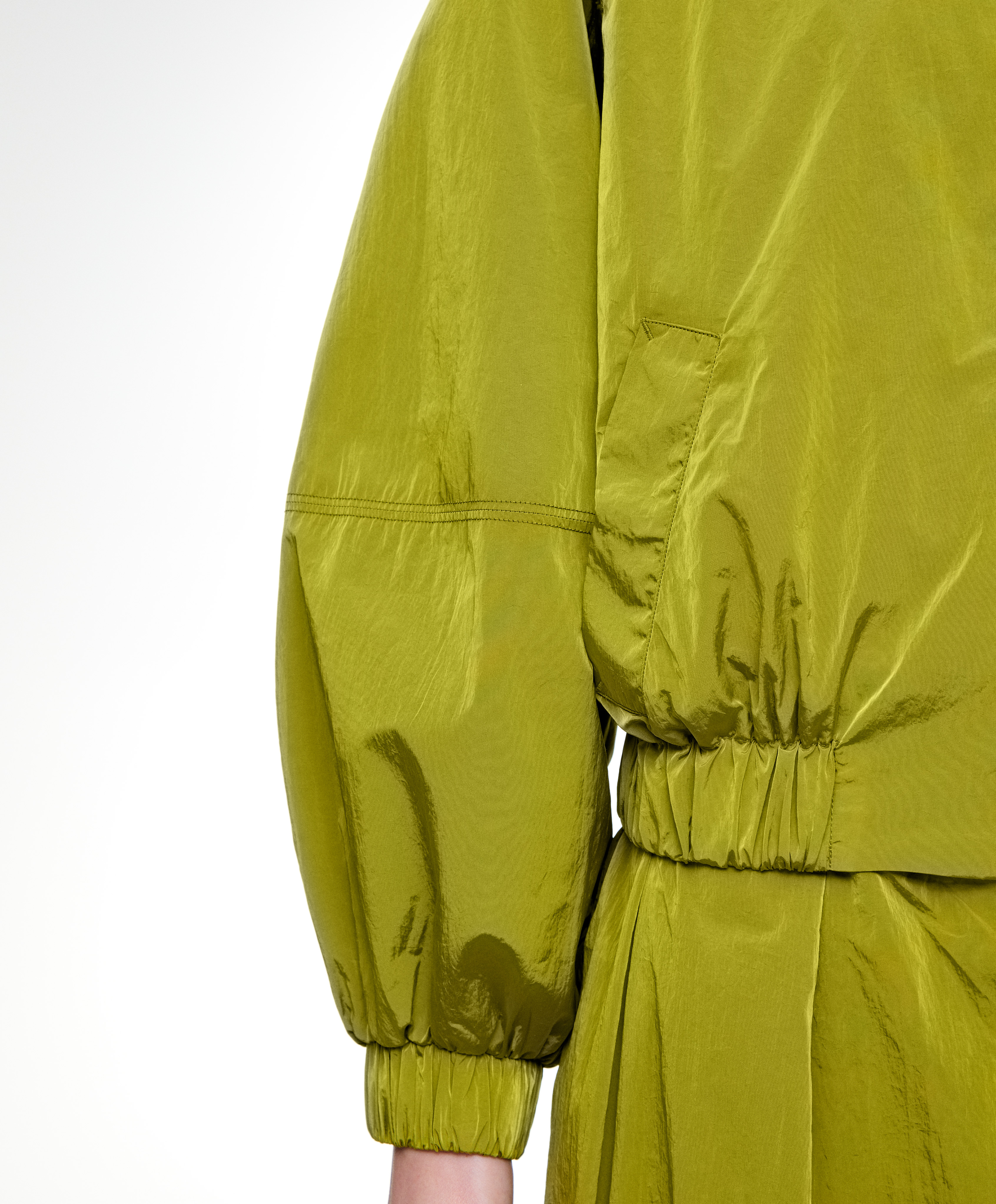 Water-repellent bomber jacket