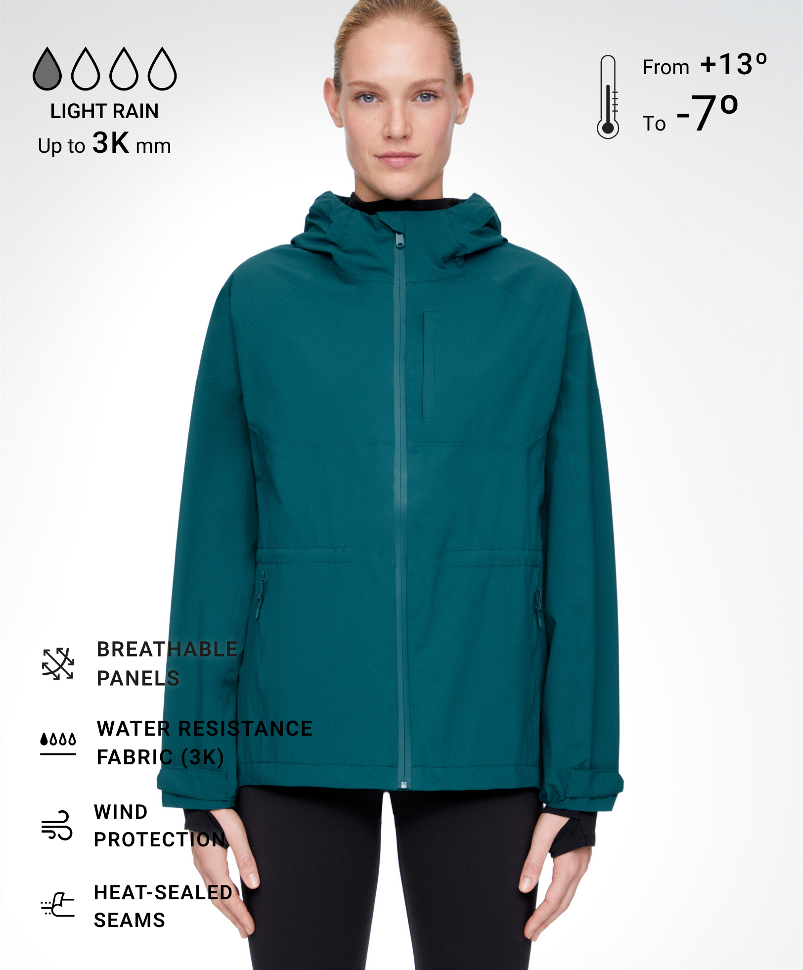 3k water-resistant shell jacket