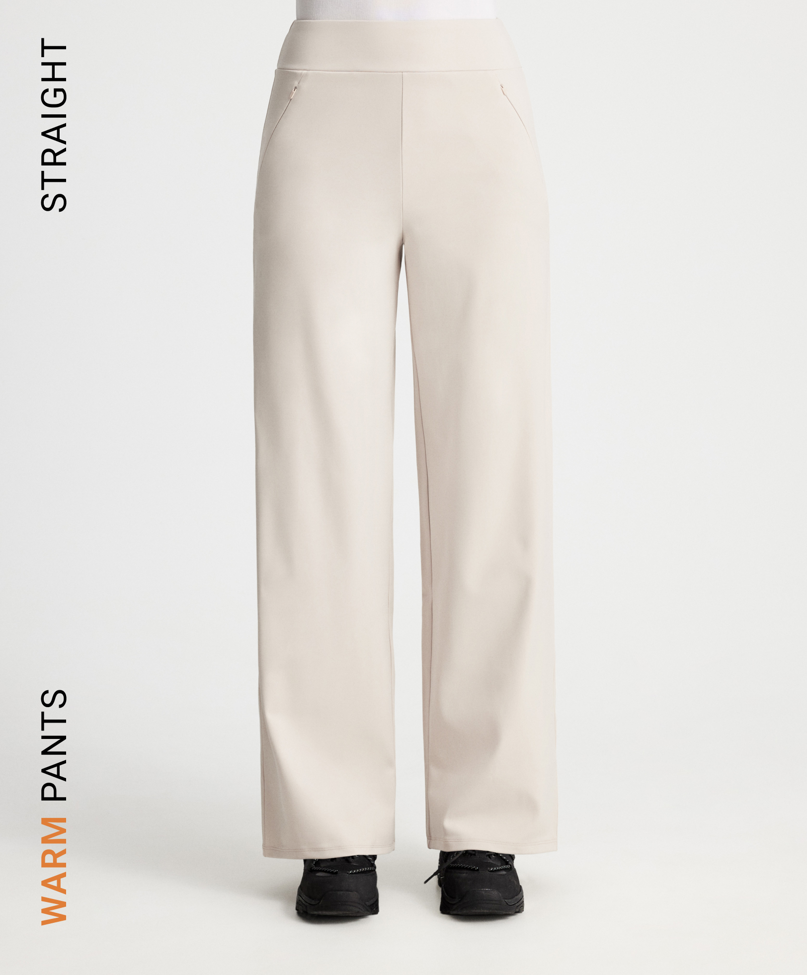 Warm straight trousers
