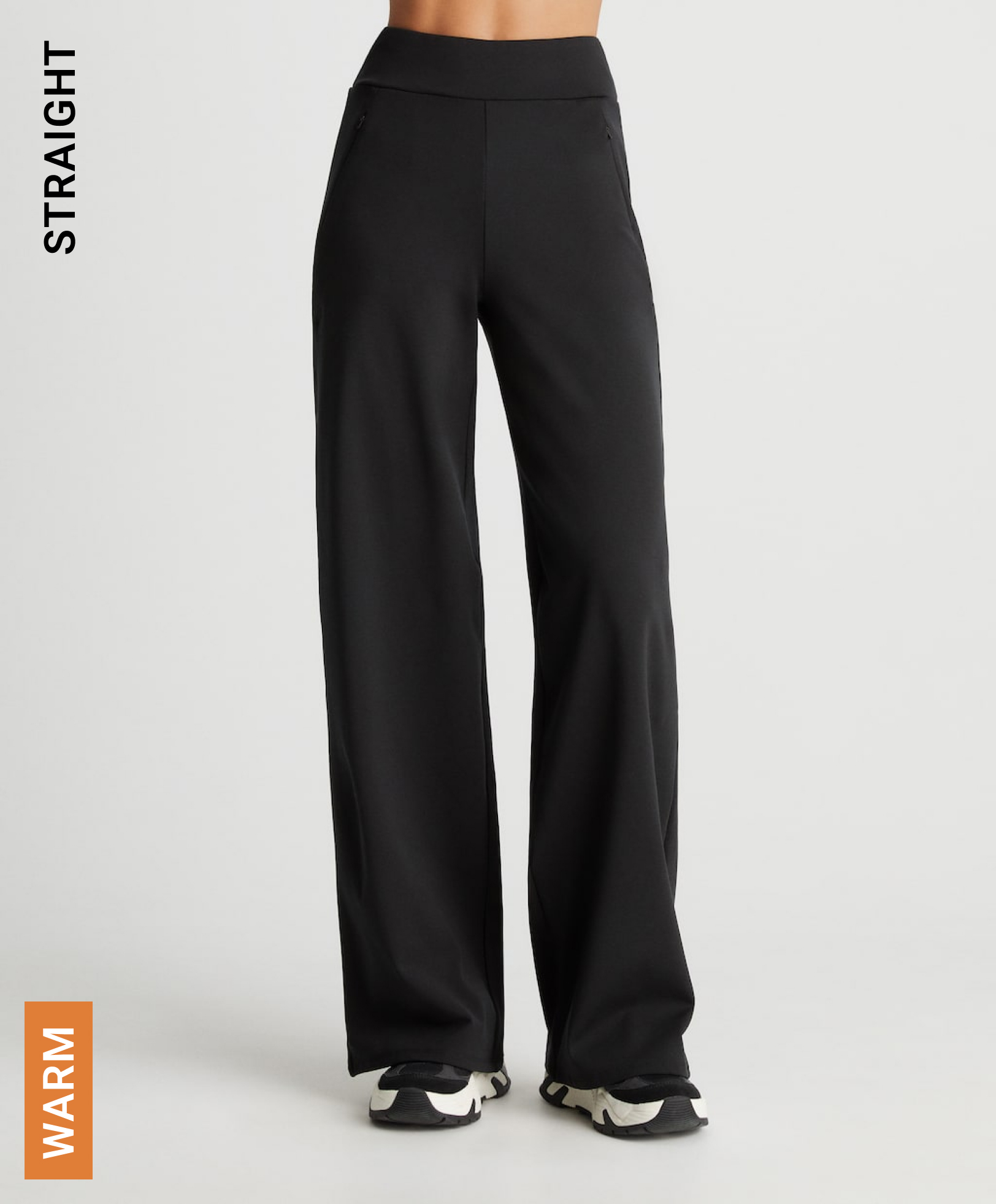 Warm straight trousers
