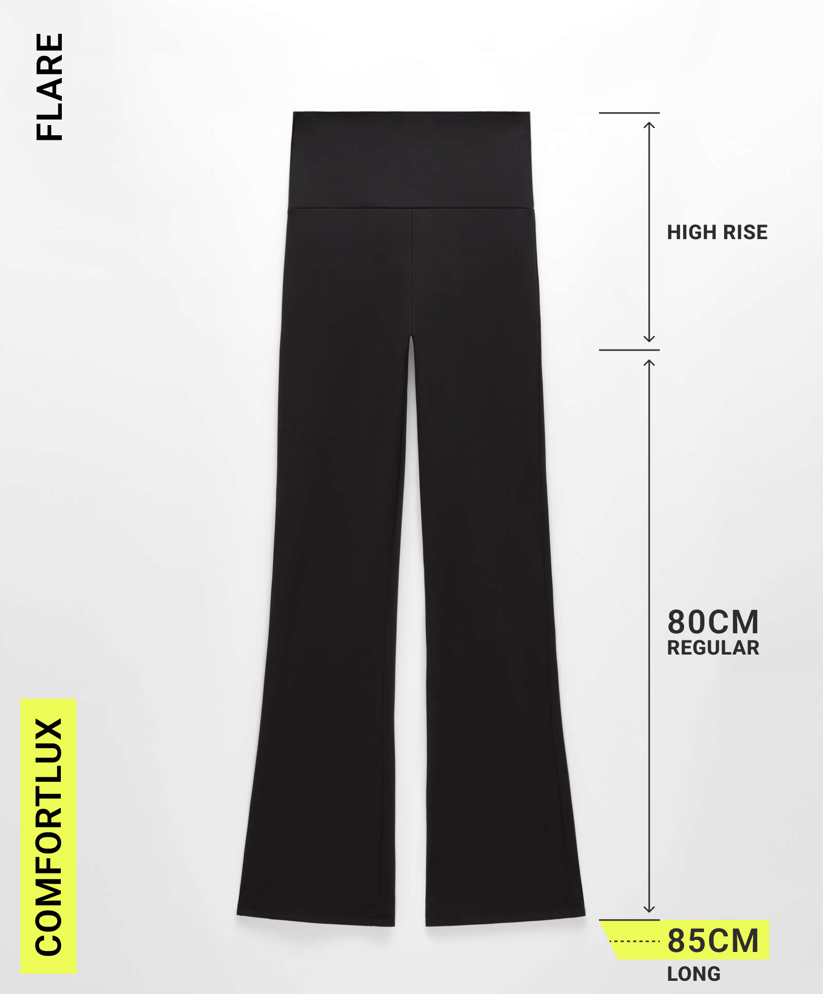Pantaloni flare Comfortlux high rise