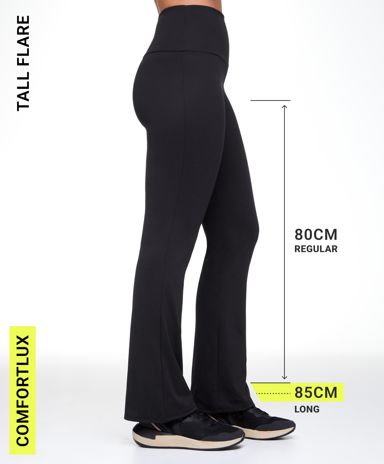 Pantalon flare comfortlux high rise