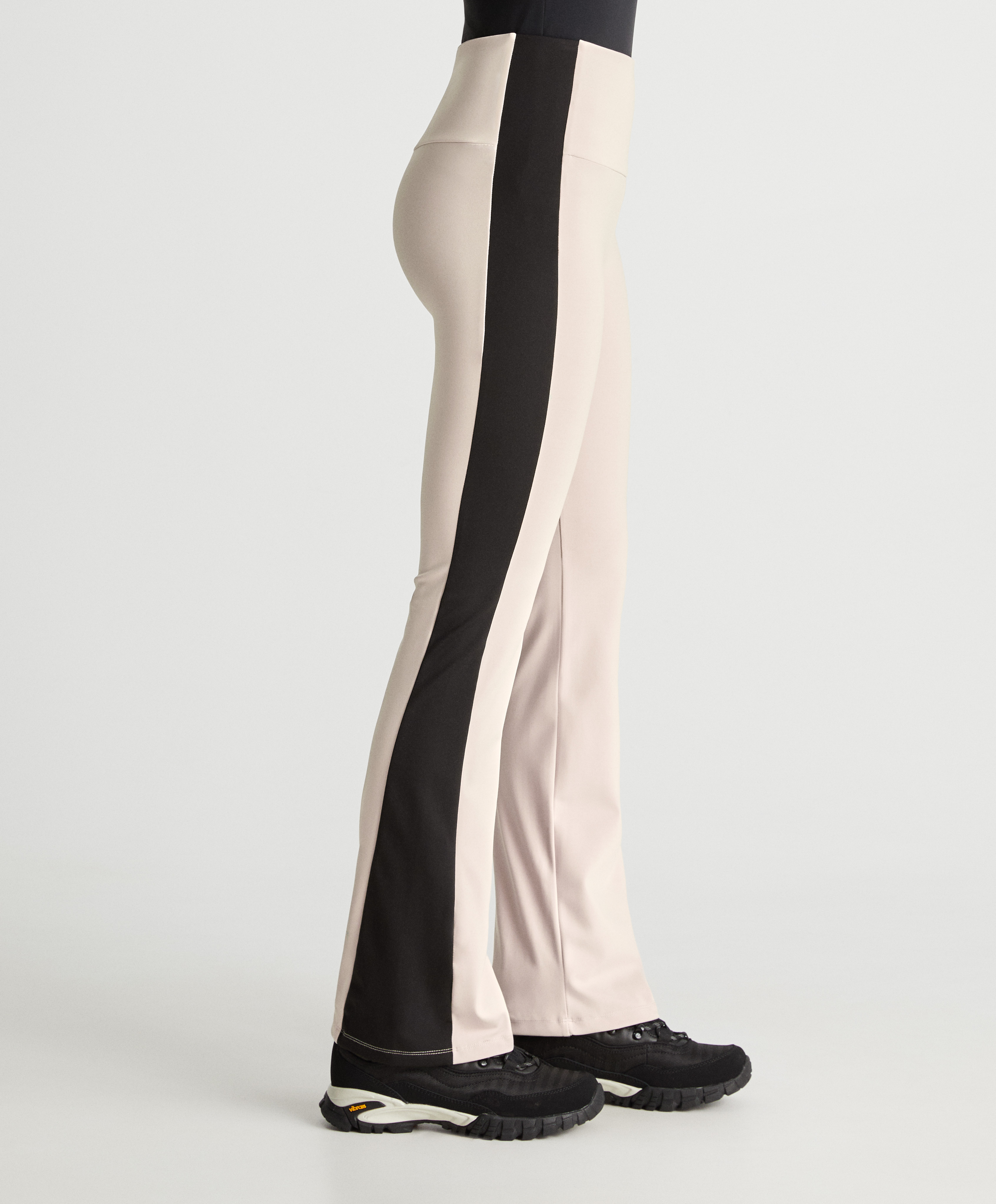 Warm-touch flare trousers