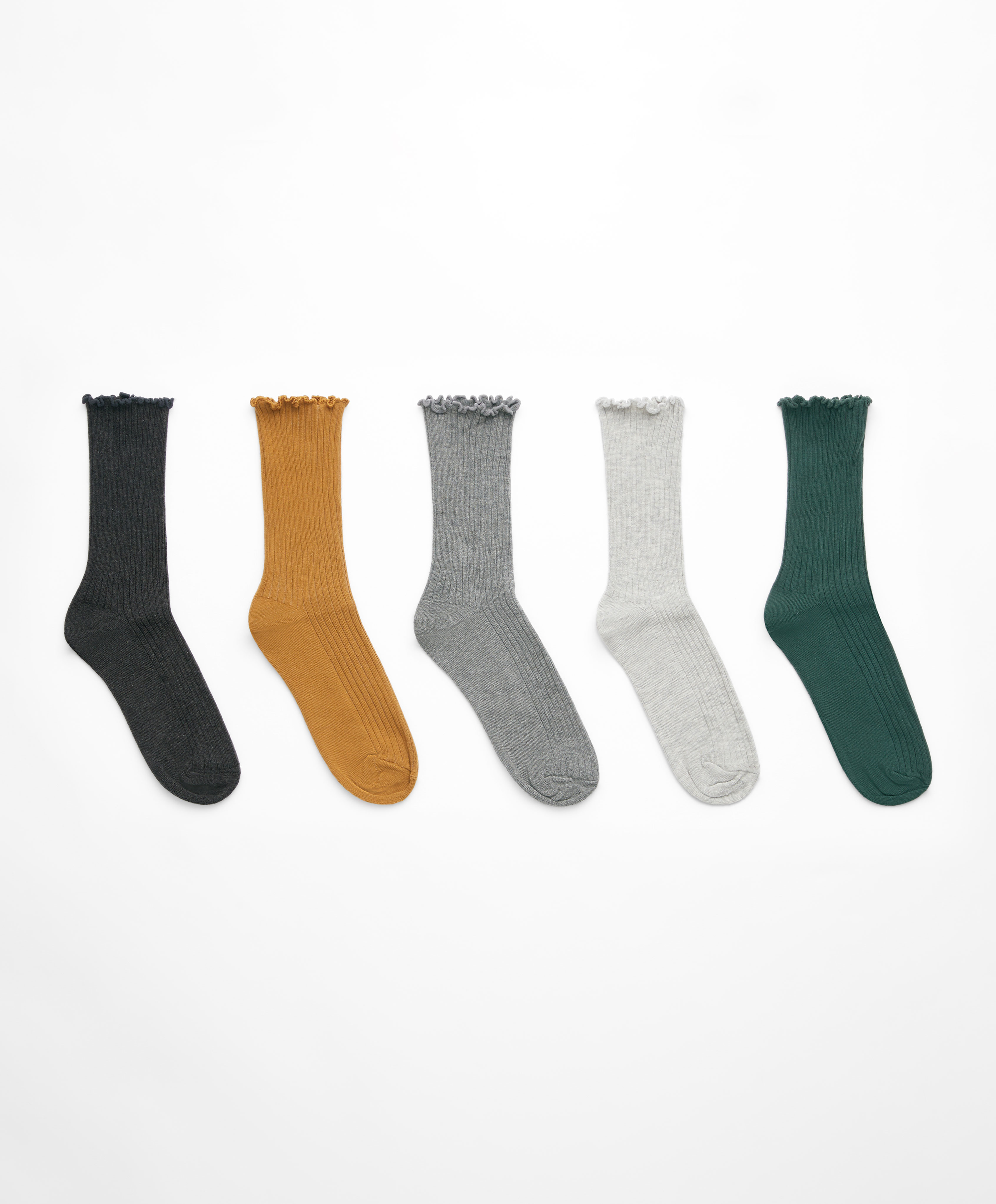 5 paar classic sokken van katoen met curling