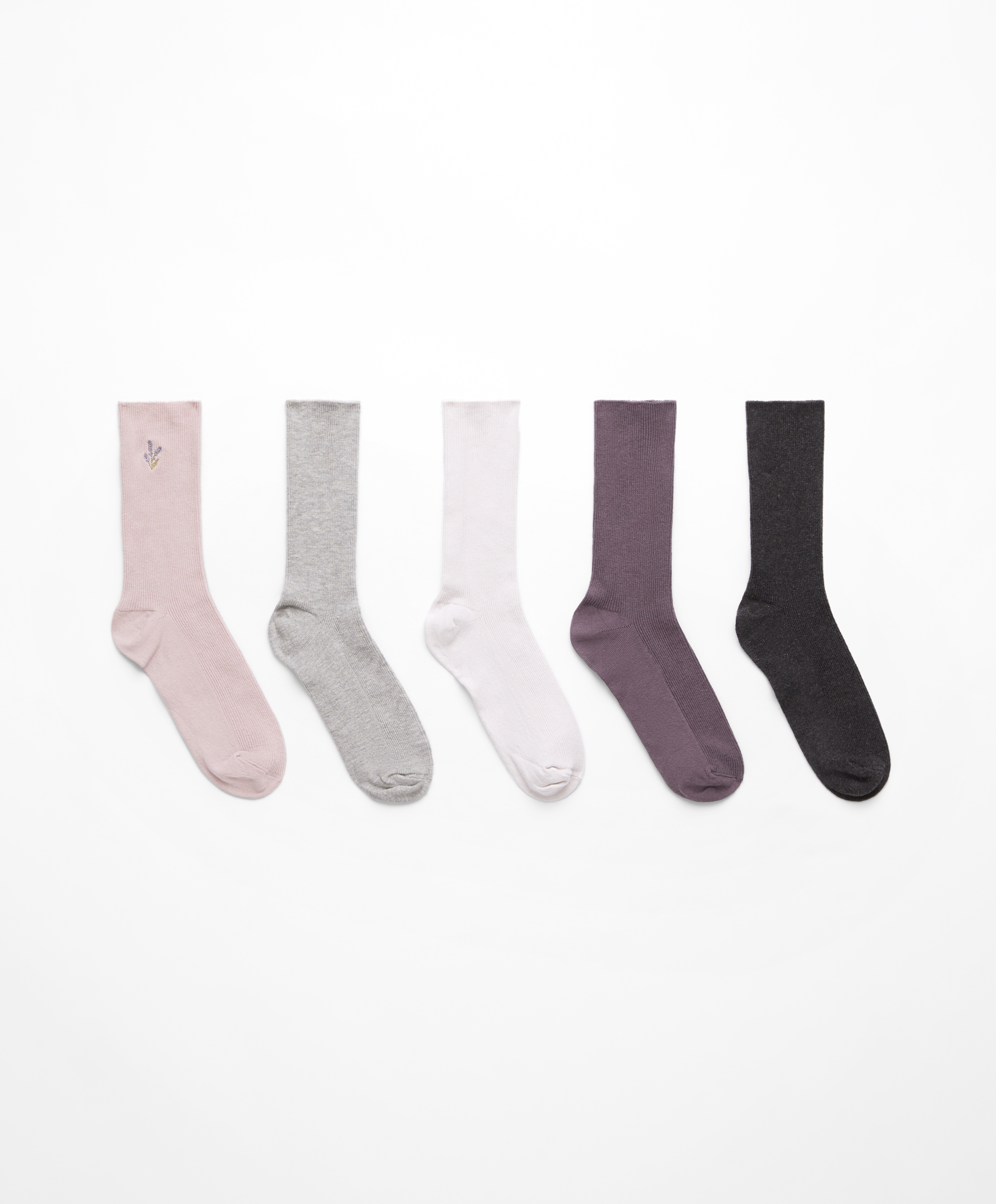 5 pairs of ribbed cotton classic socks
