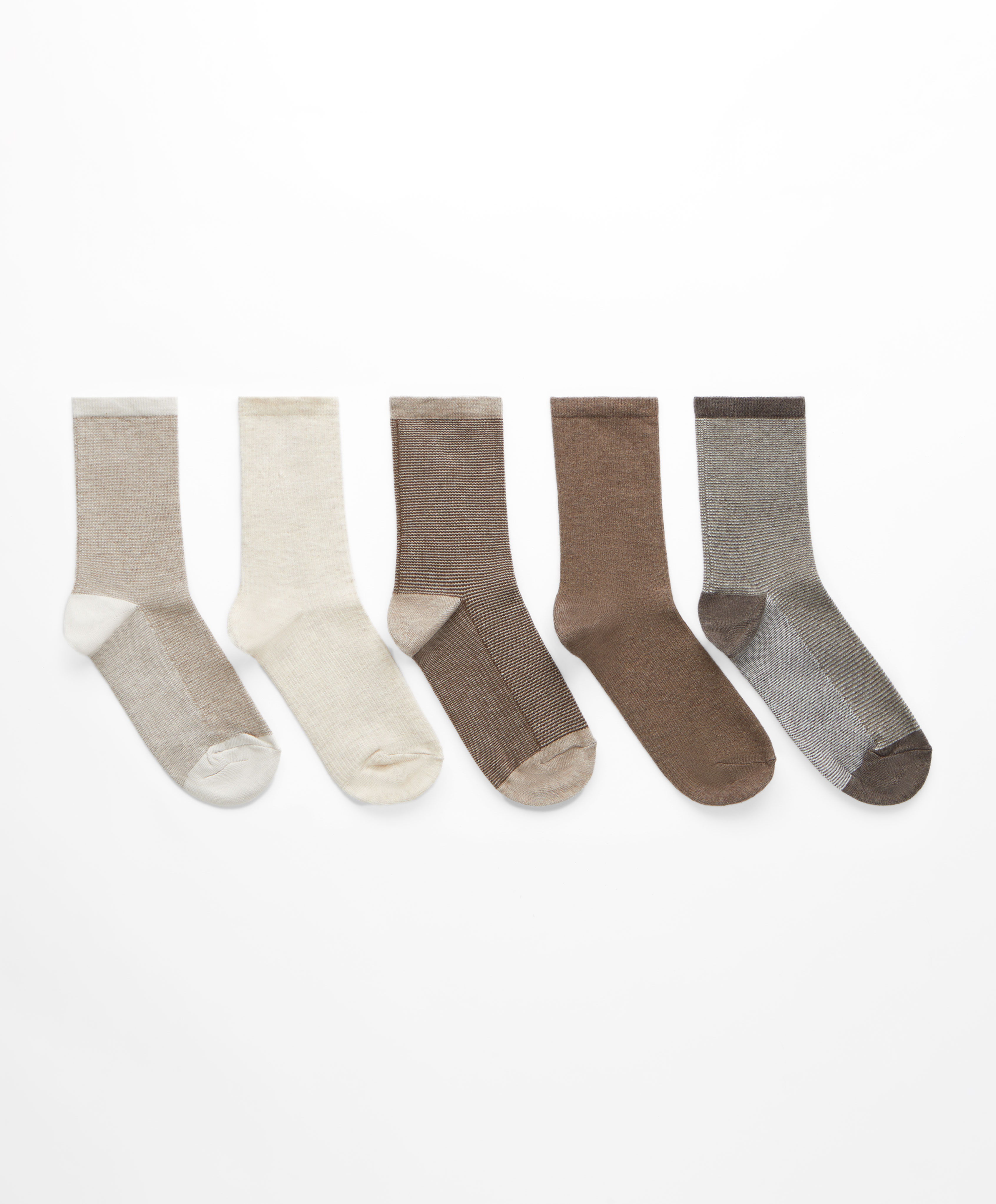 5 pairs of fantasy textured classic socks