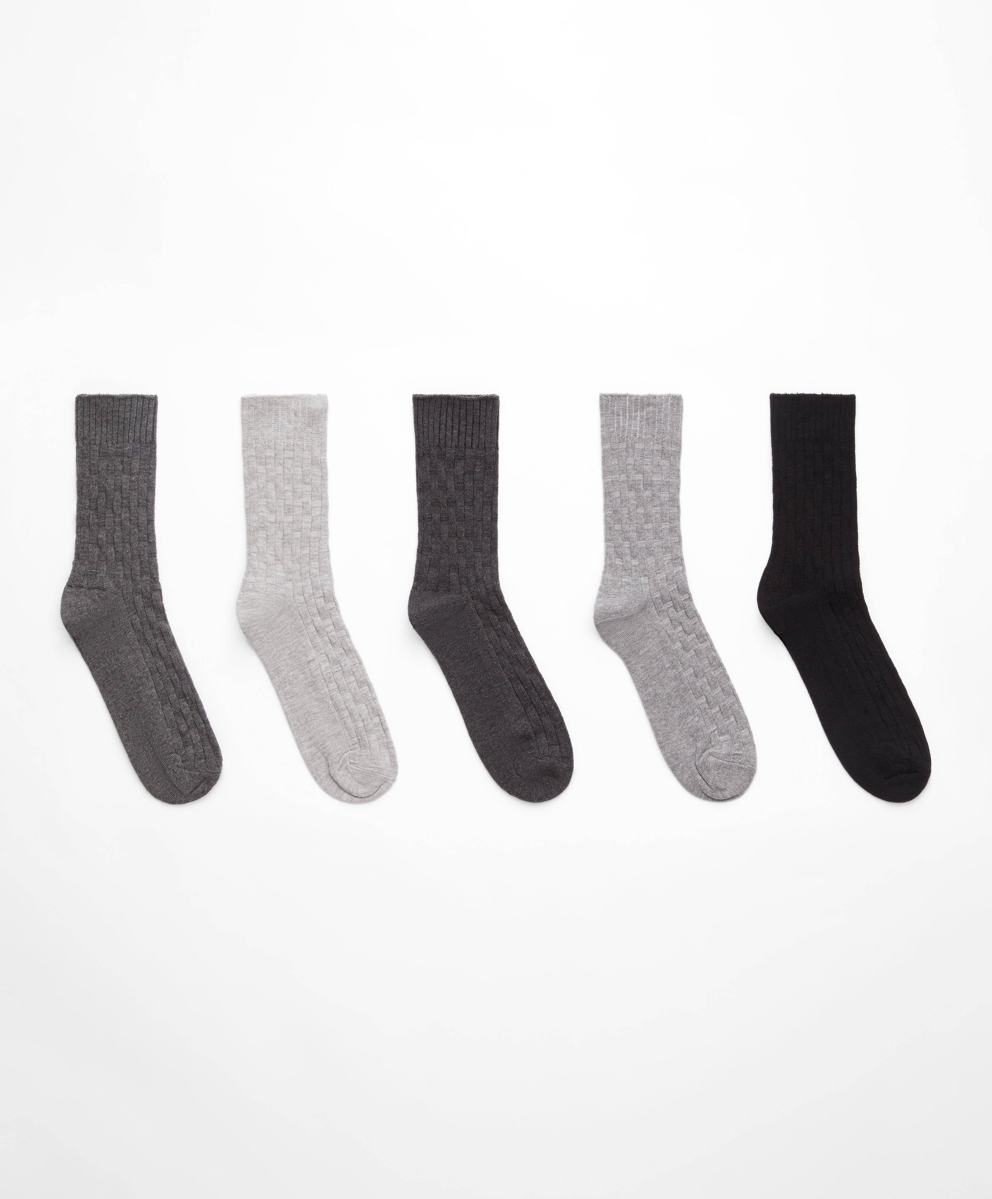 5 paar classic sokken van katoen met structuur