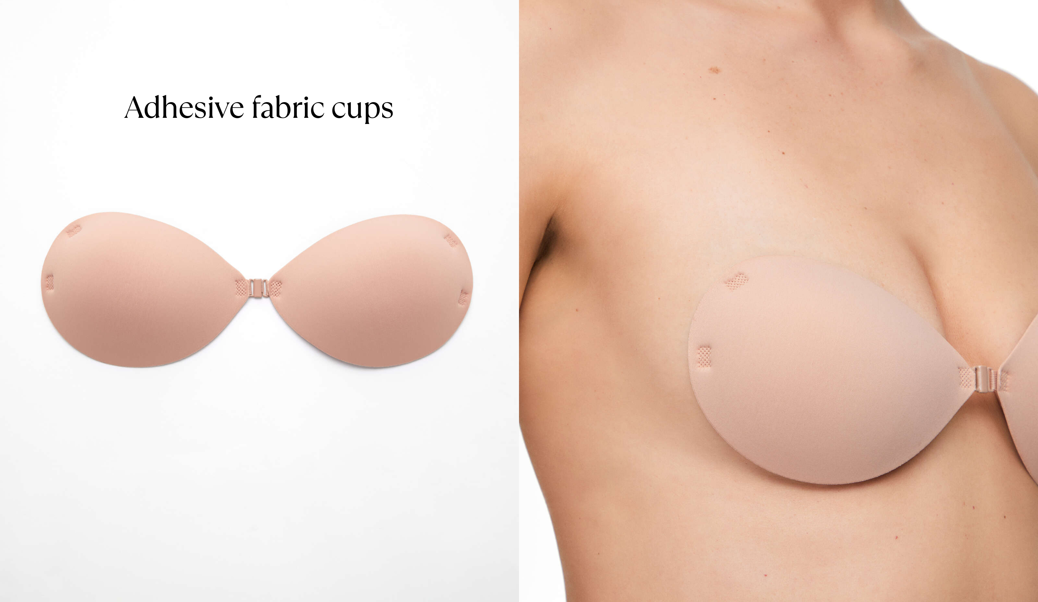 Adhesive fabric cups