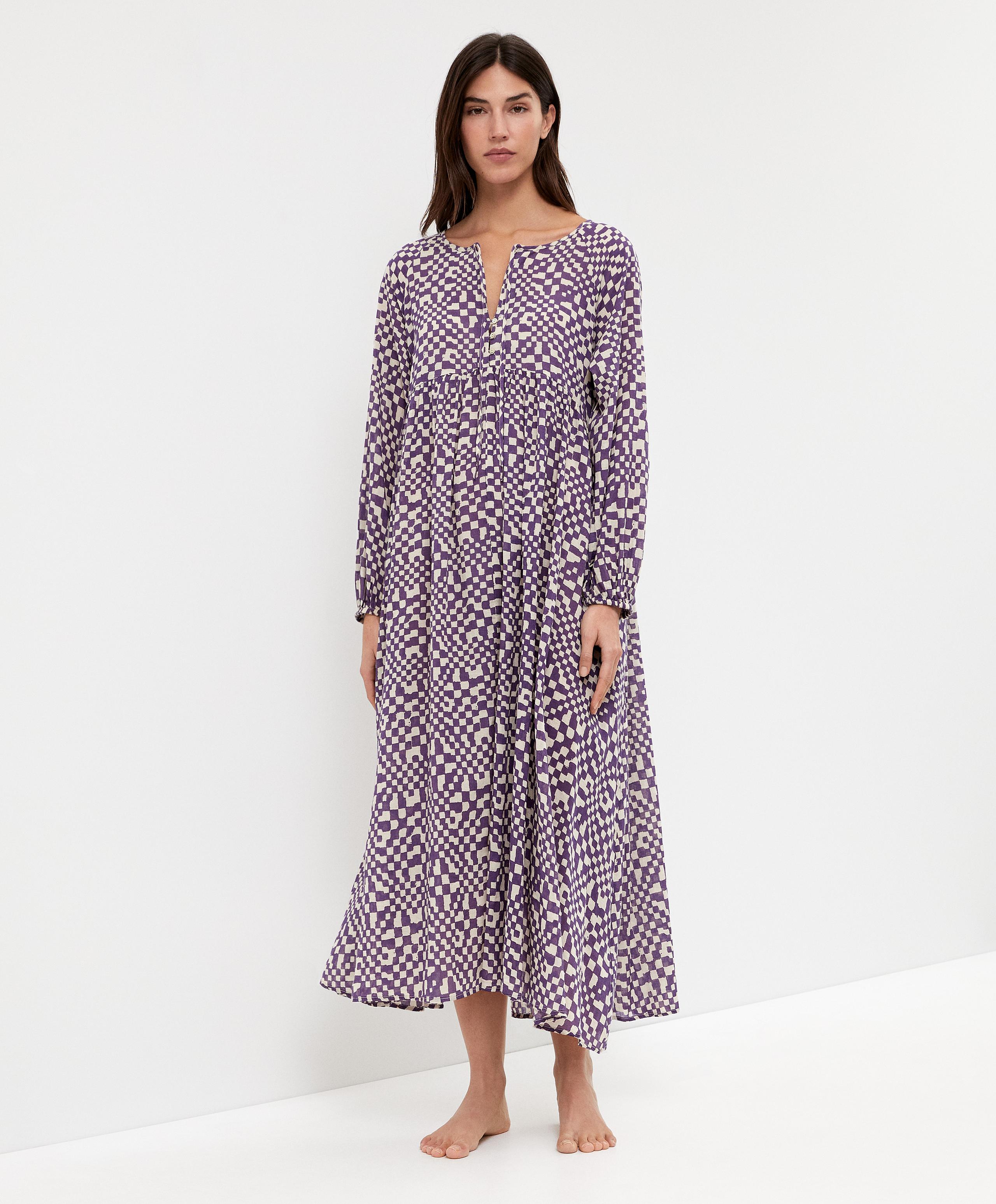 Vestido túnica 100% algodón estampado OYSHO España