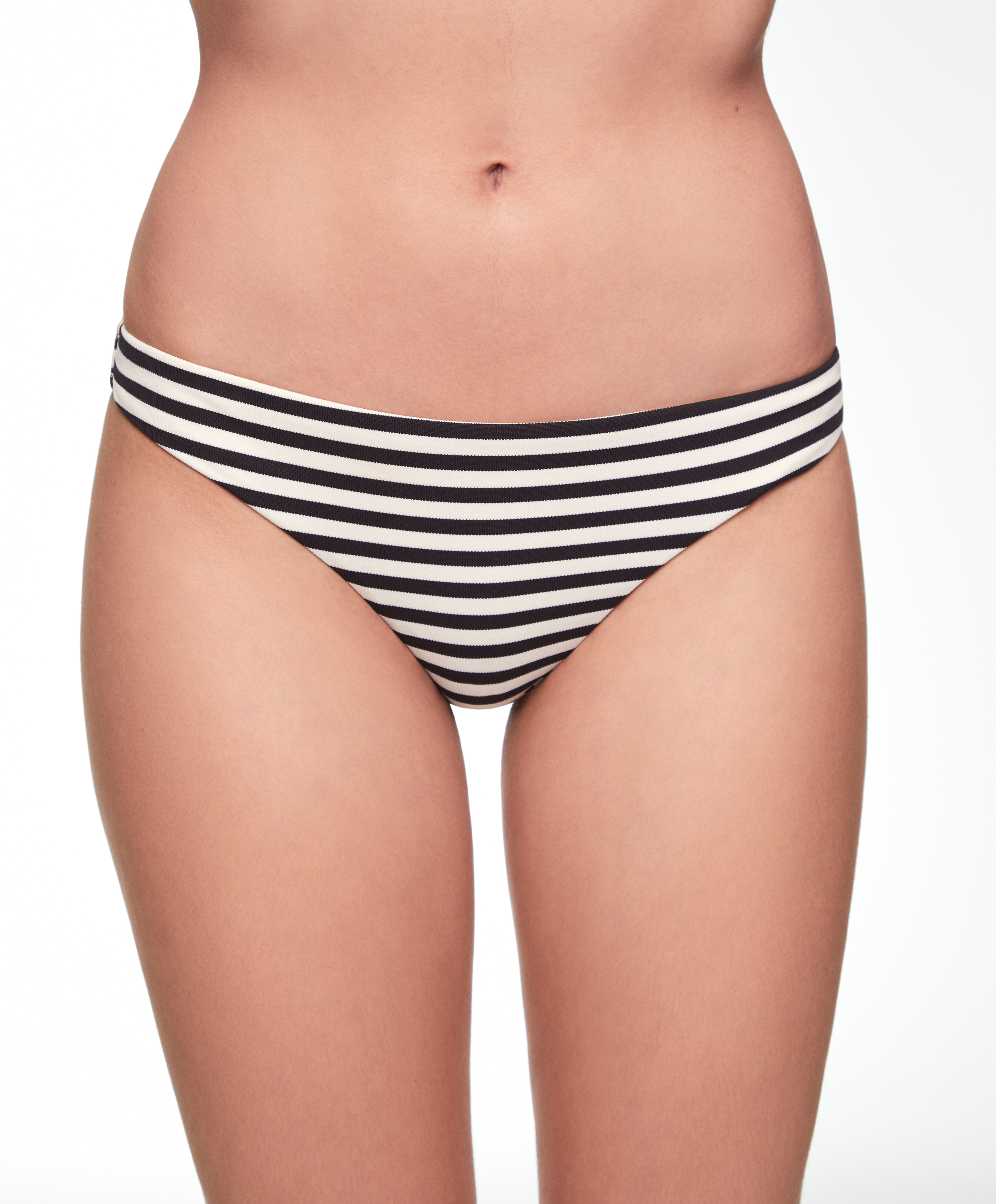 Stripe piqué Brazilian bikini briefs