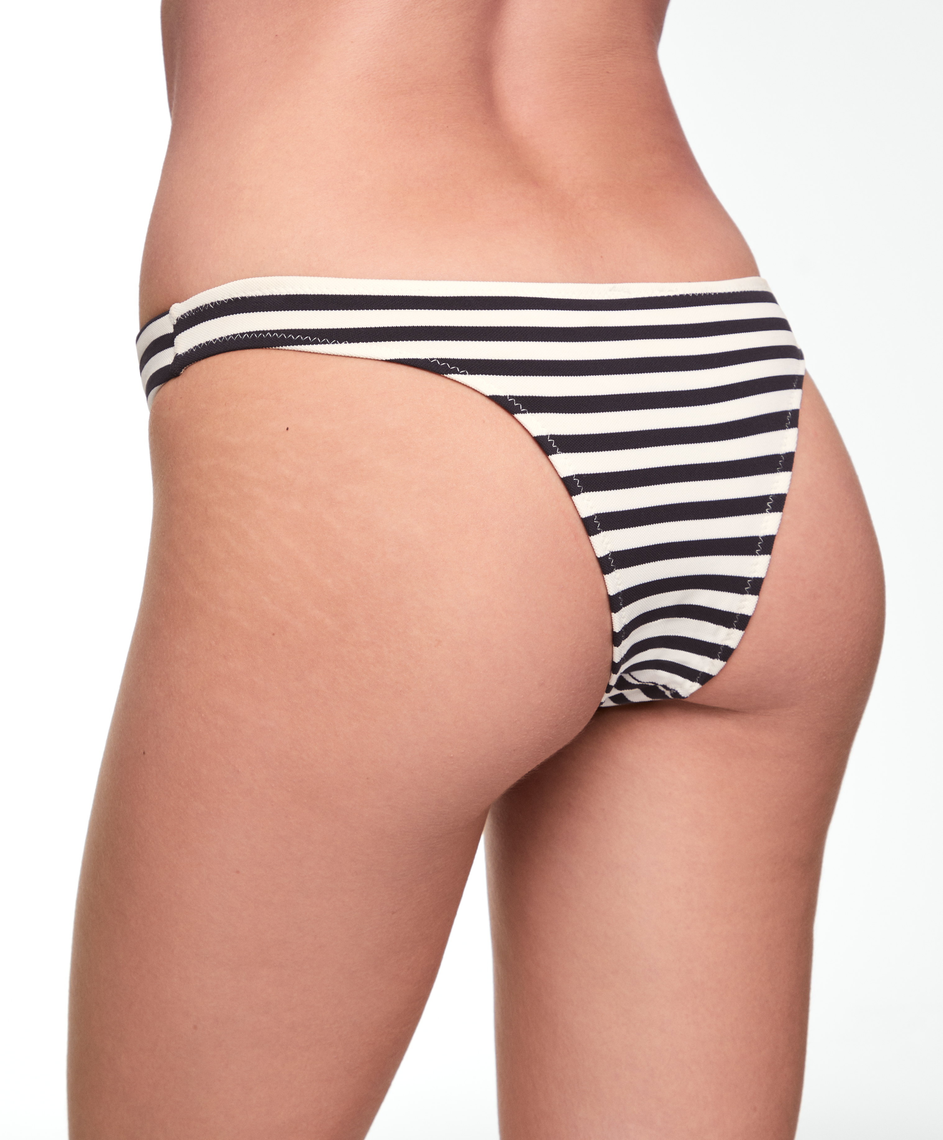 Stripe piqué Brazilian bikini briefs