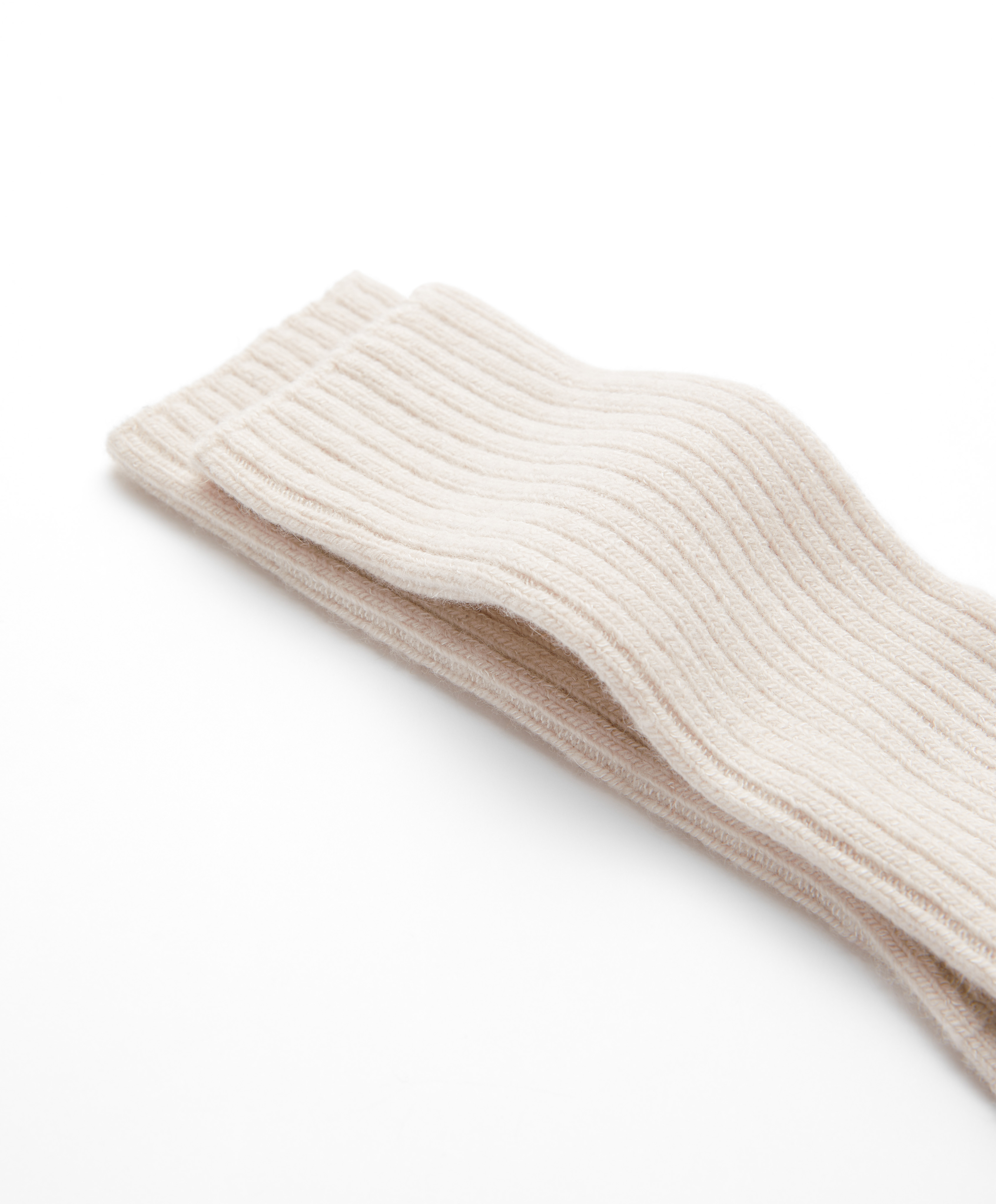 Ribbed wool and cashmere classic socks