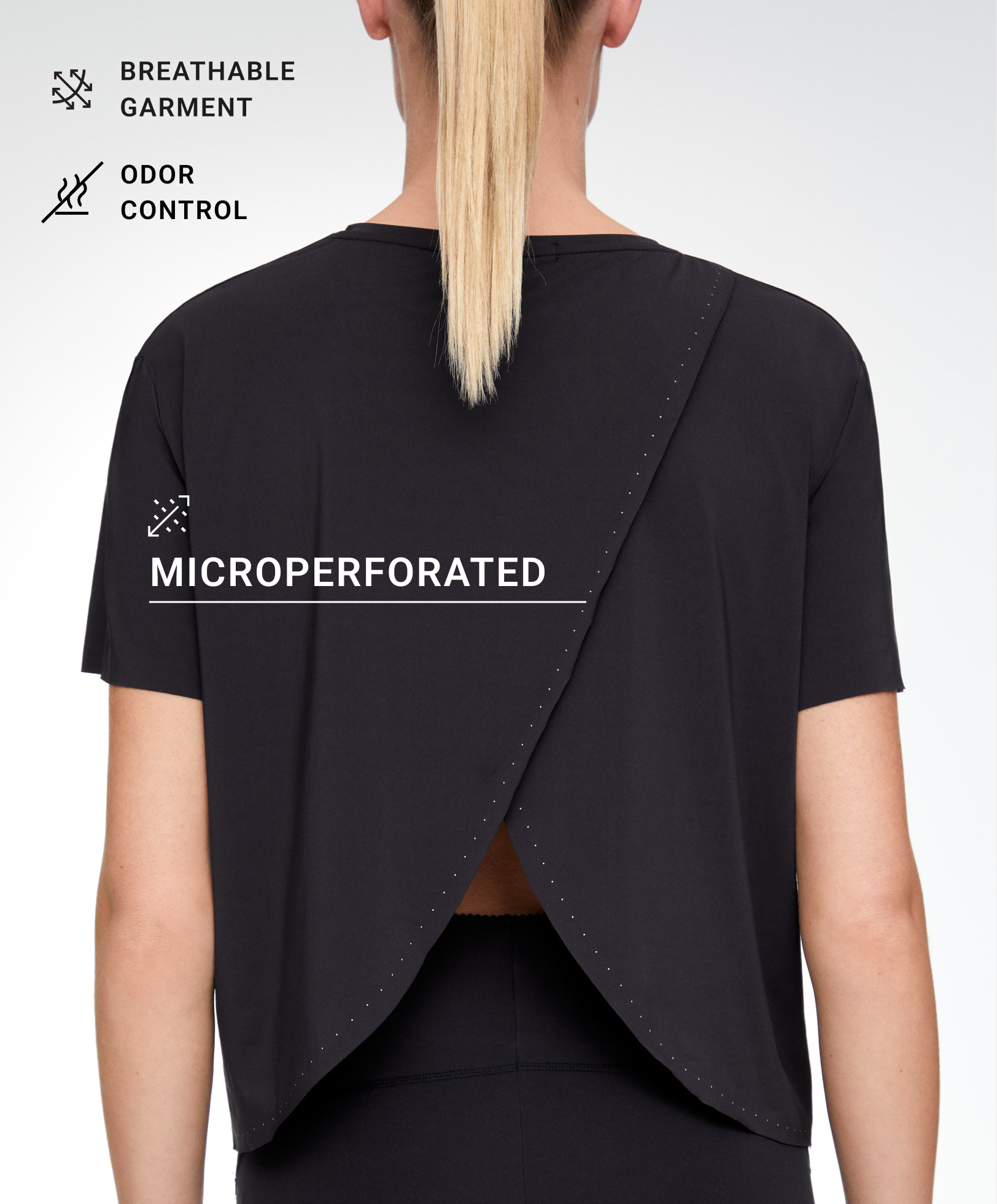 T-shirt à manches courtes technique microperforée