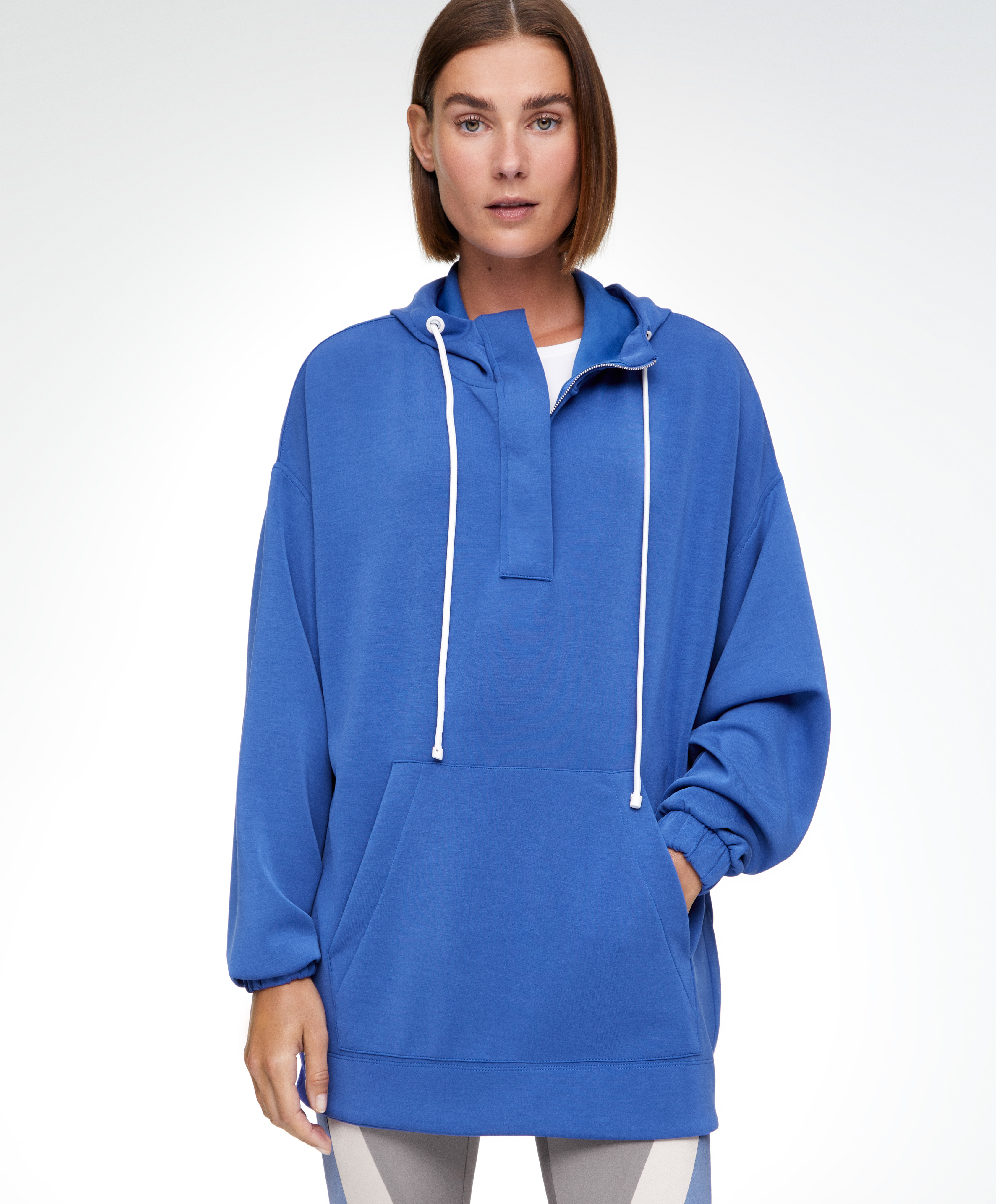 Zip soft-touch modal oversize sweater