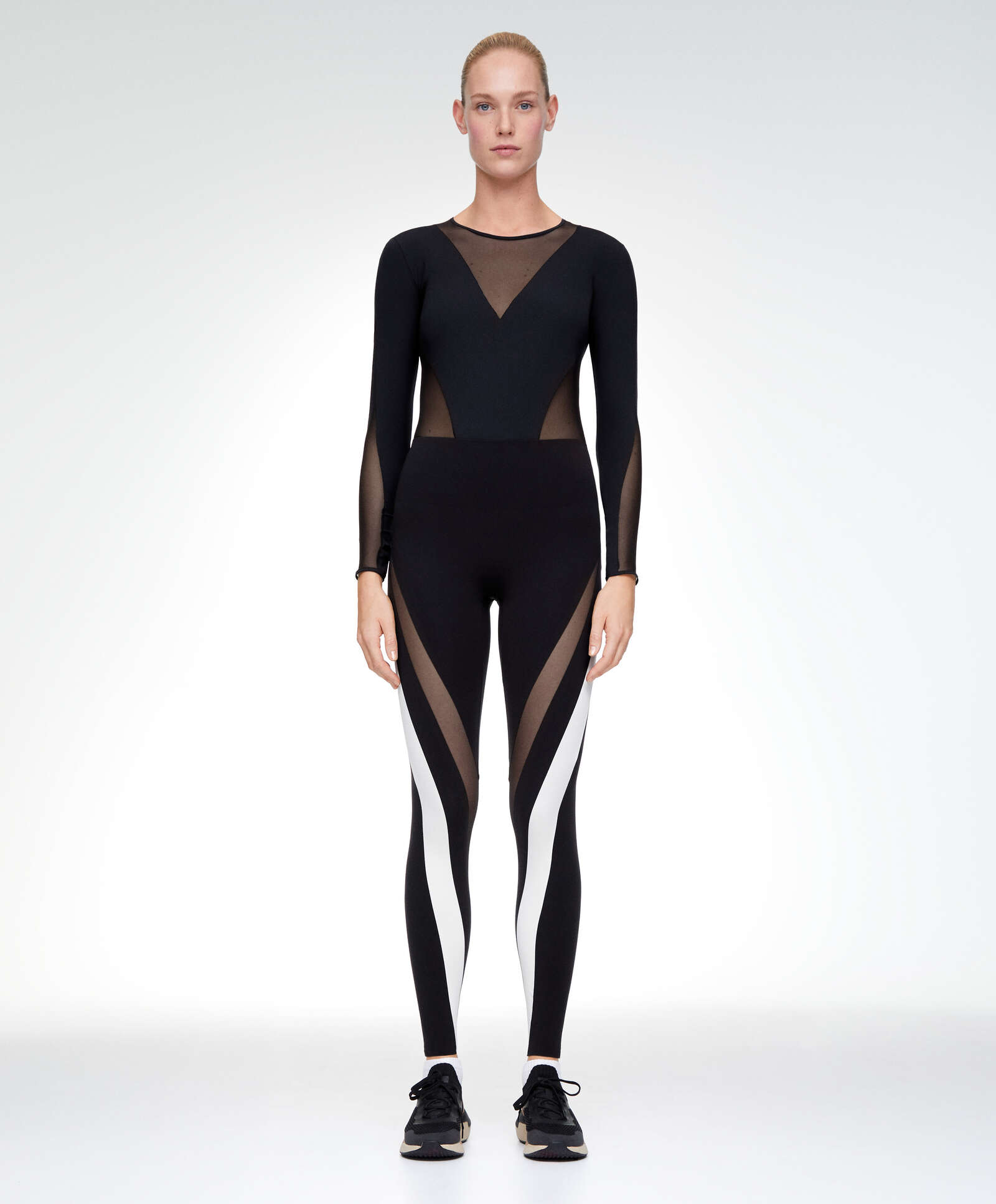 Oysho colourblock full length leggings