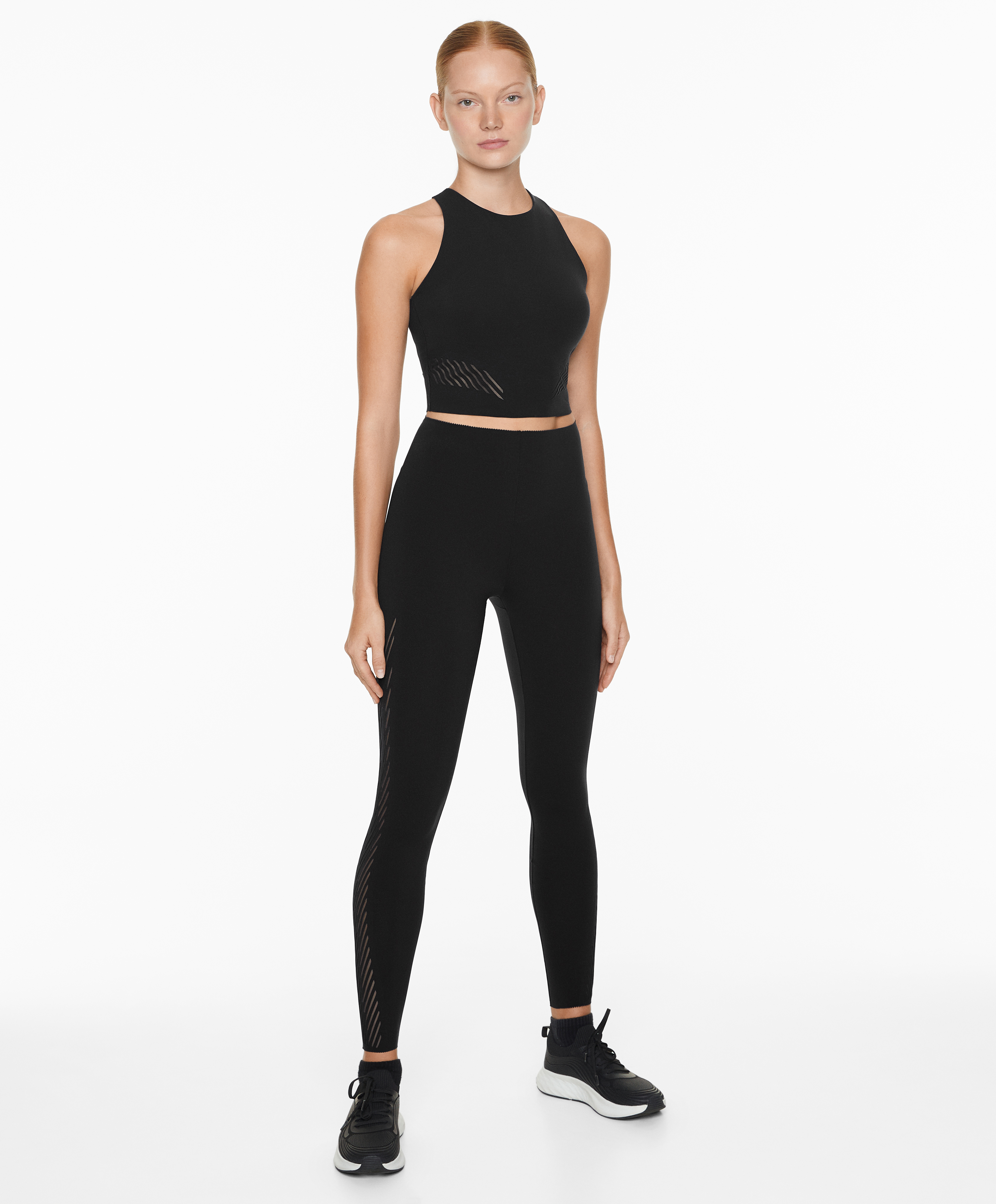 Black high rise compressive total look OYSHO United States