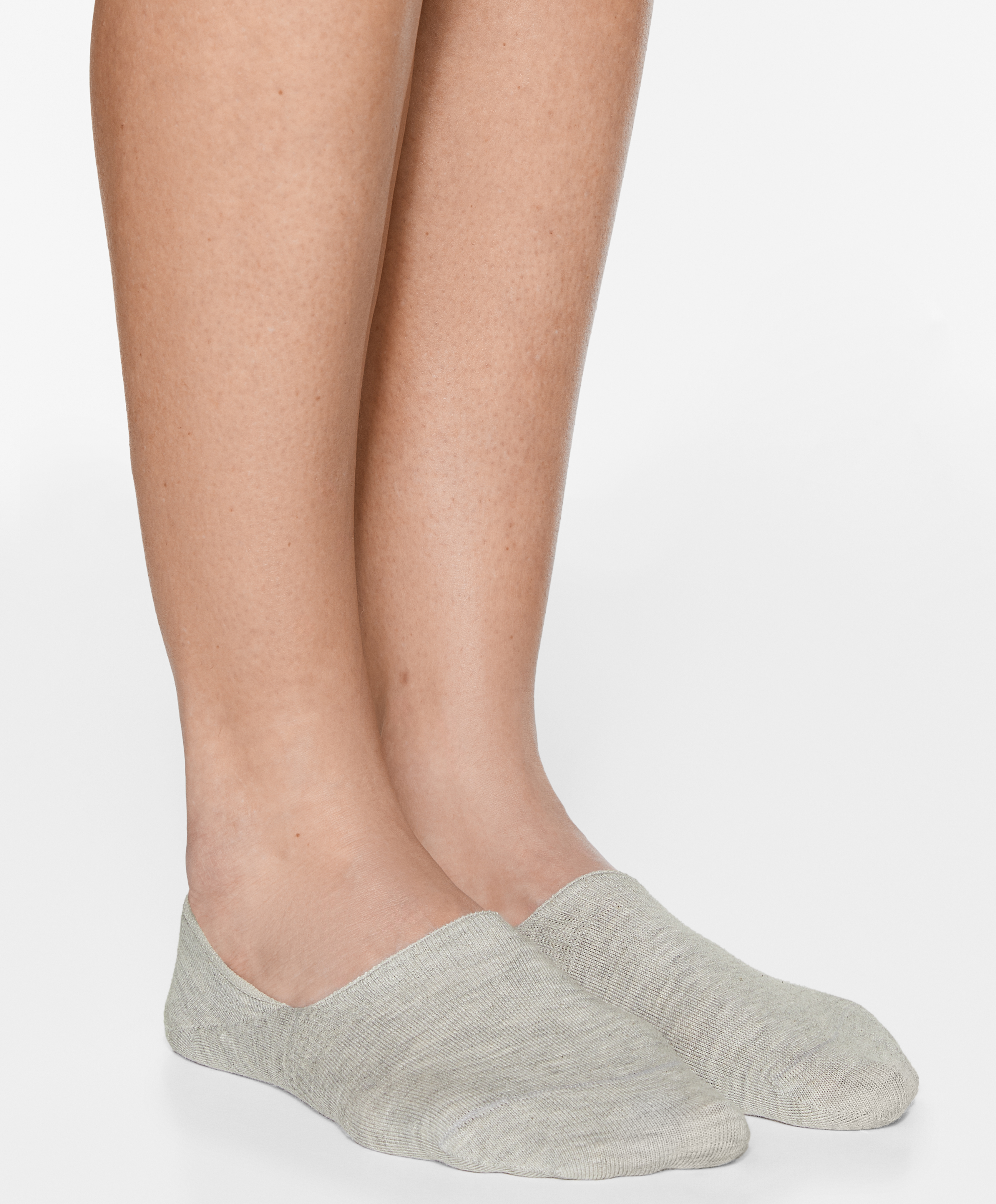 2 pares de calcetines invisibles con algodón high cut