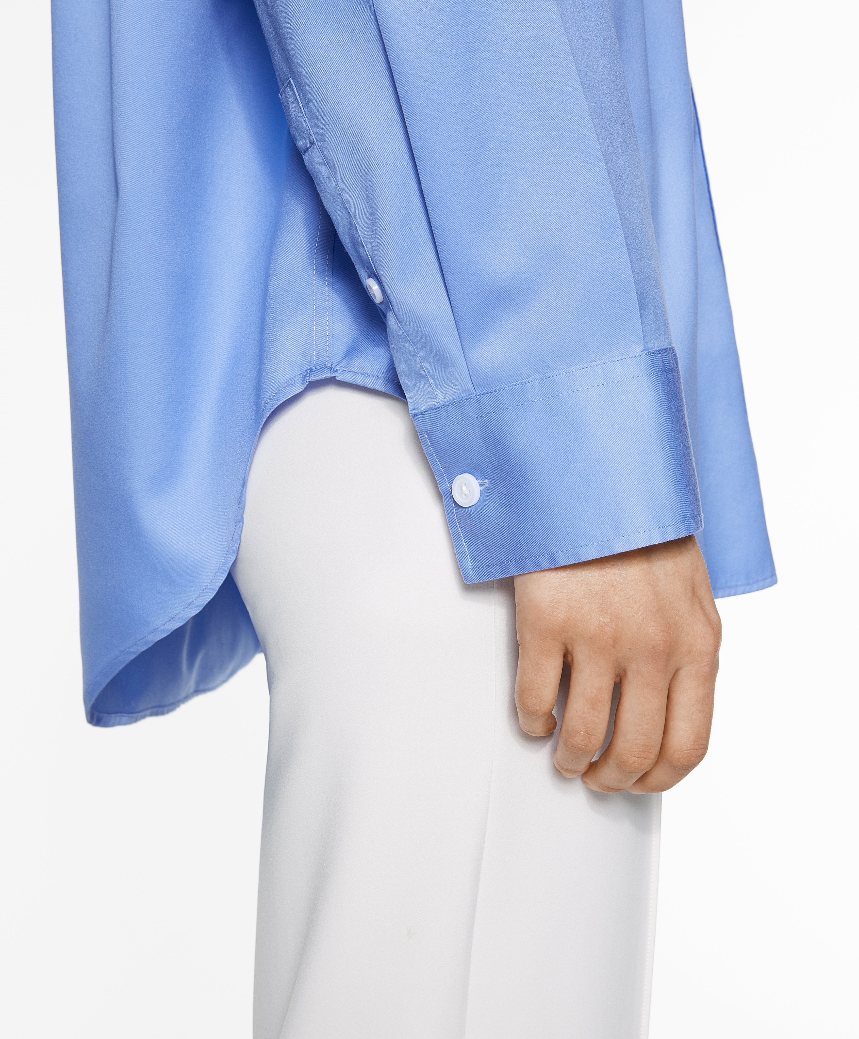 Blusa oversize easy-iron 100% algodón