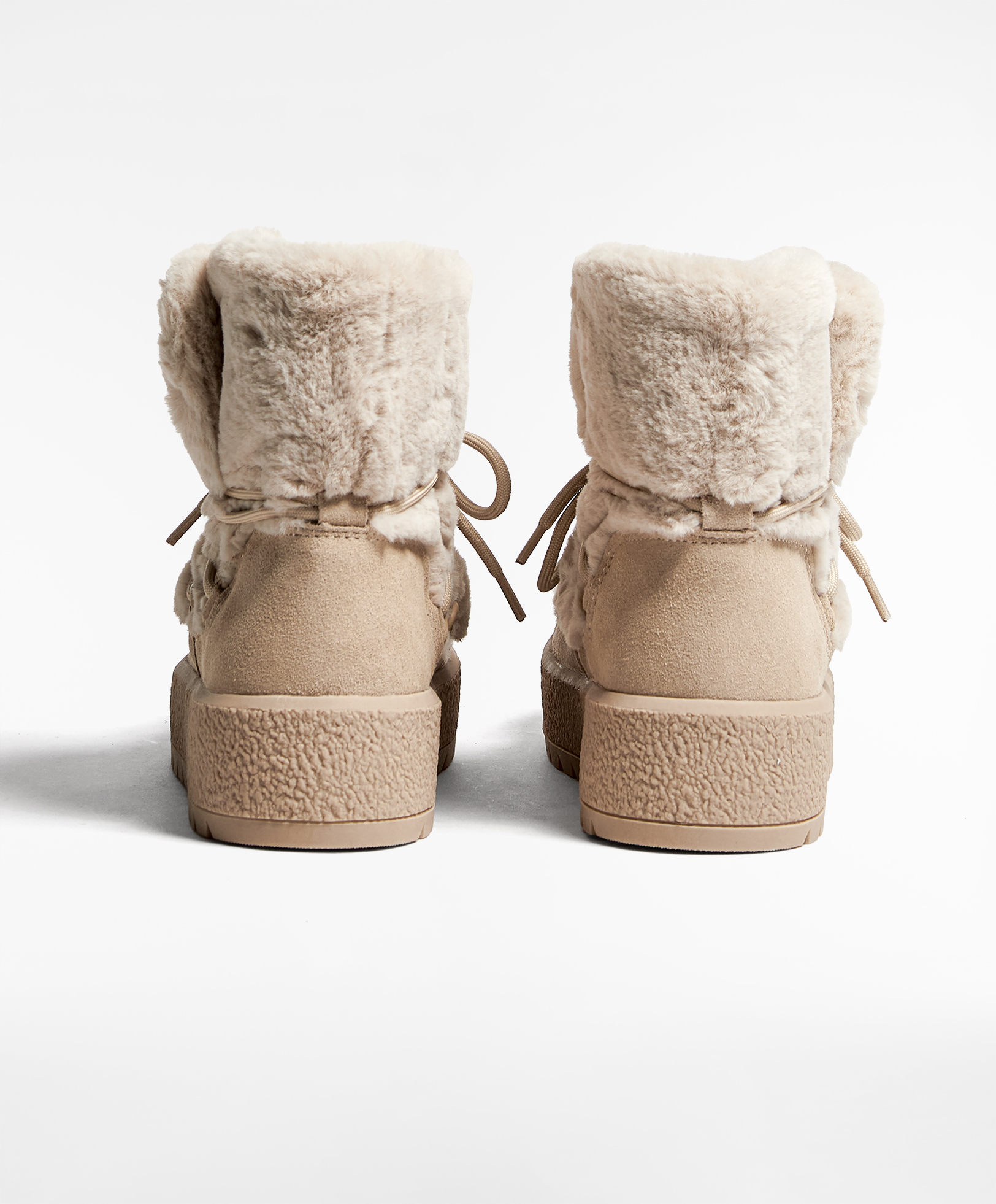 Leather and fur discount boots
