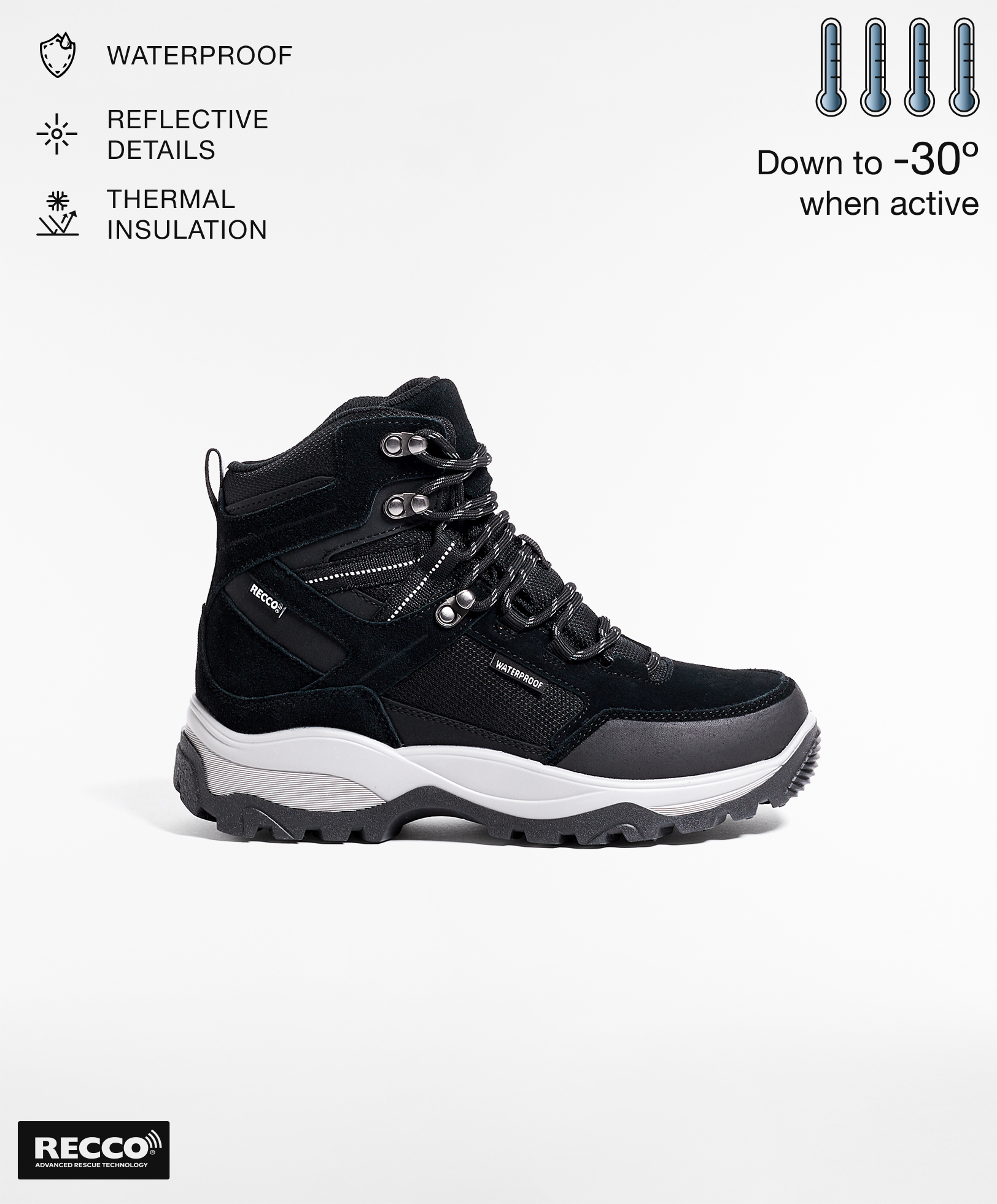 High-top mountain boots