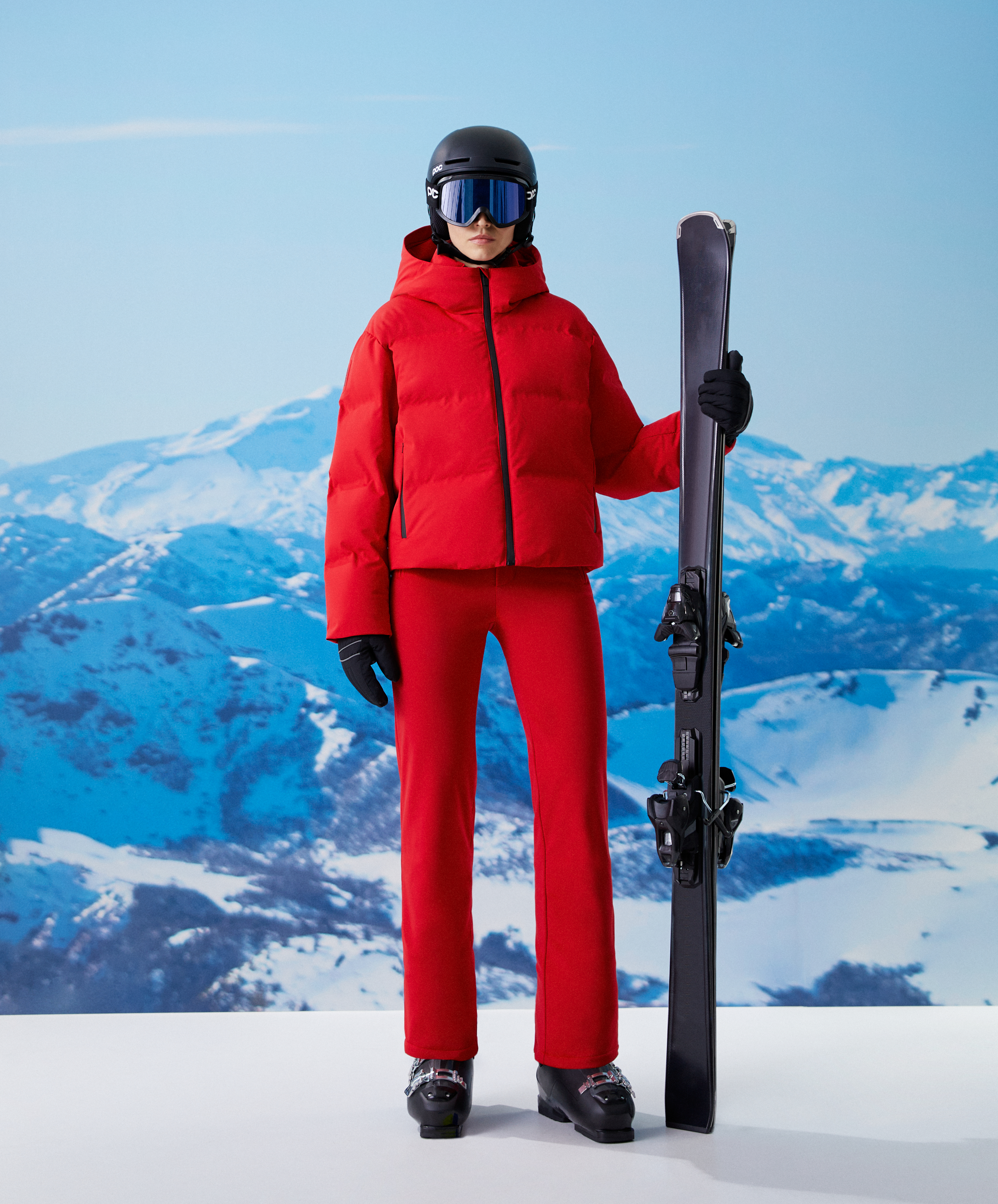 Total look ski rouge