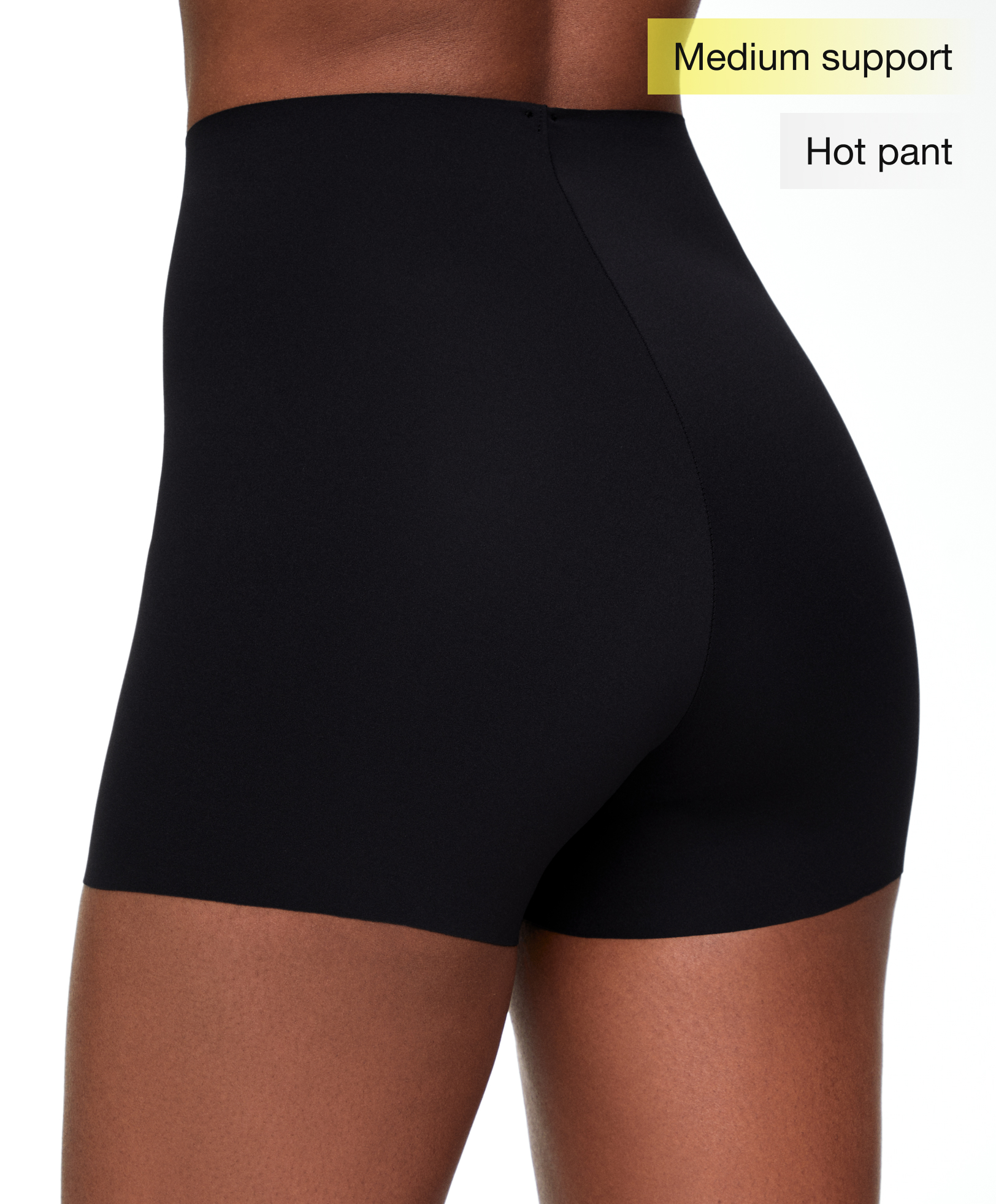 High-waisted invisible laser-cut hot pants
