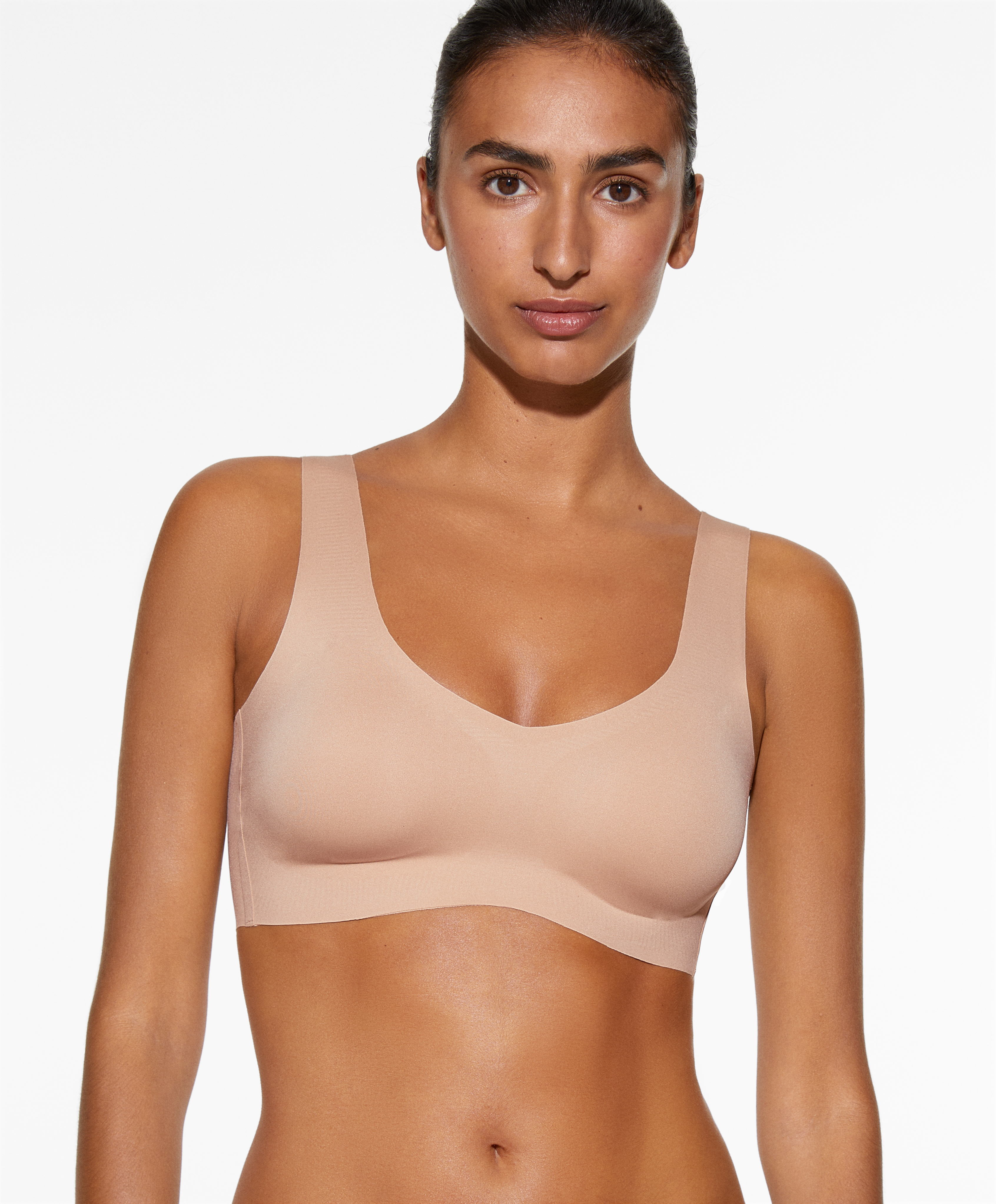 OYSHO INVISIBLE LASER CUT HALTER STYLE - Triangle bra - pink
