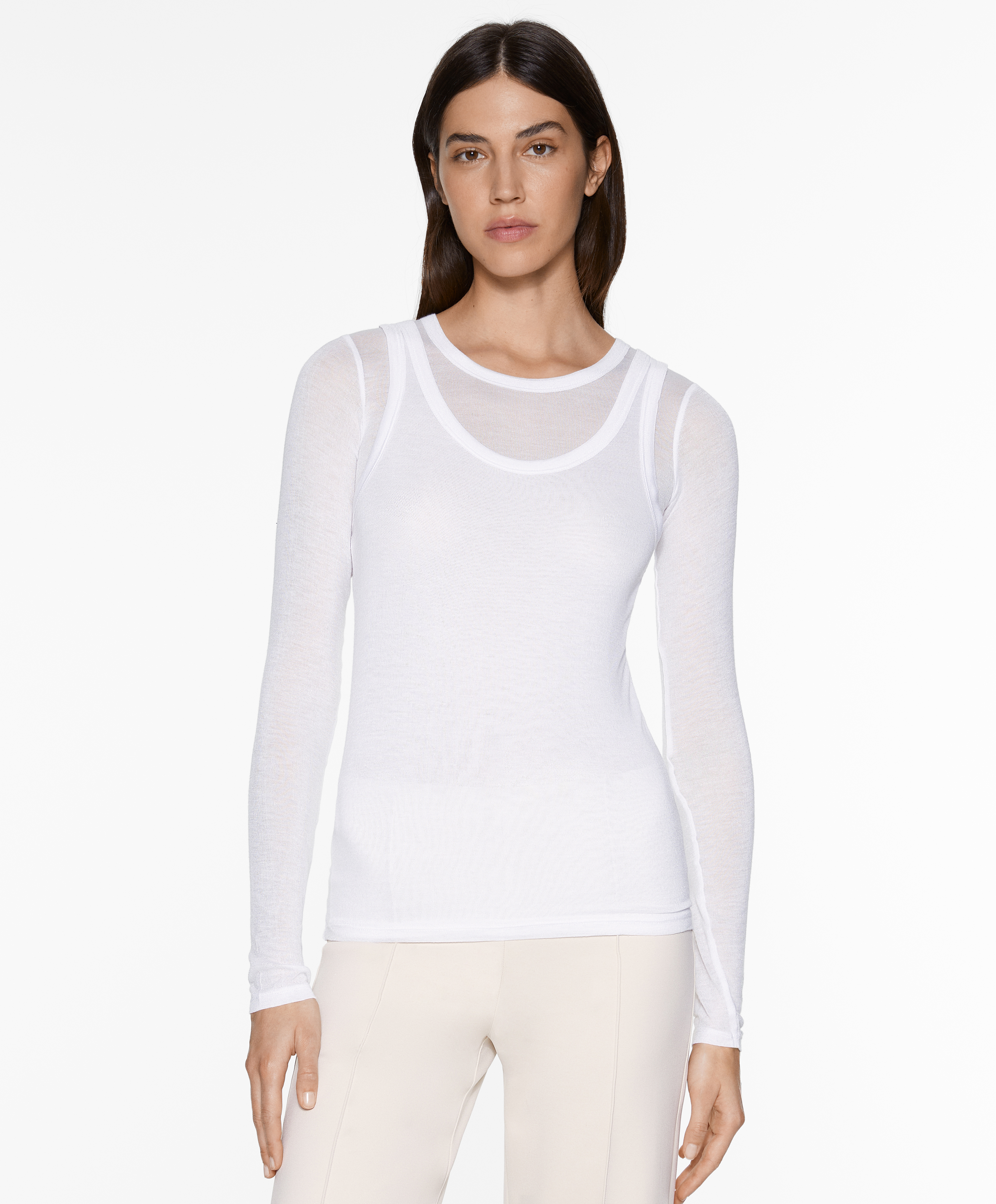 Super extra warmth long-sleeved seamless top