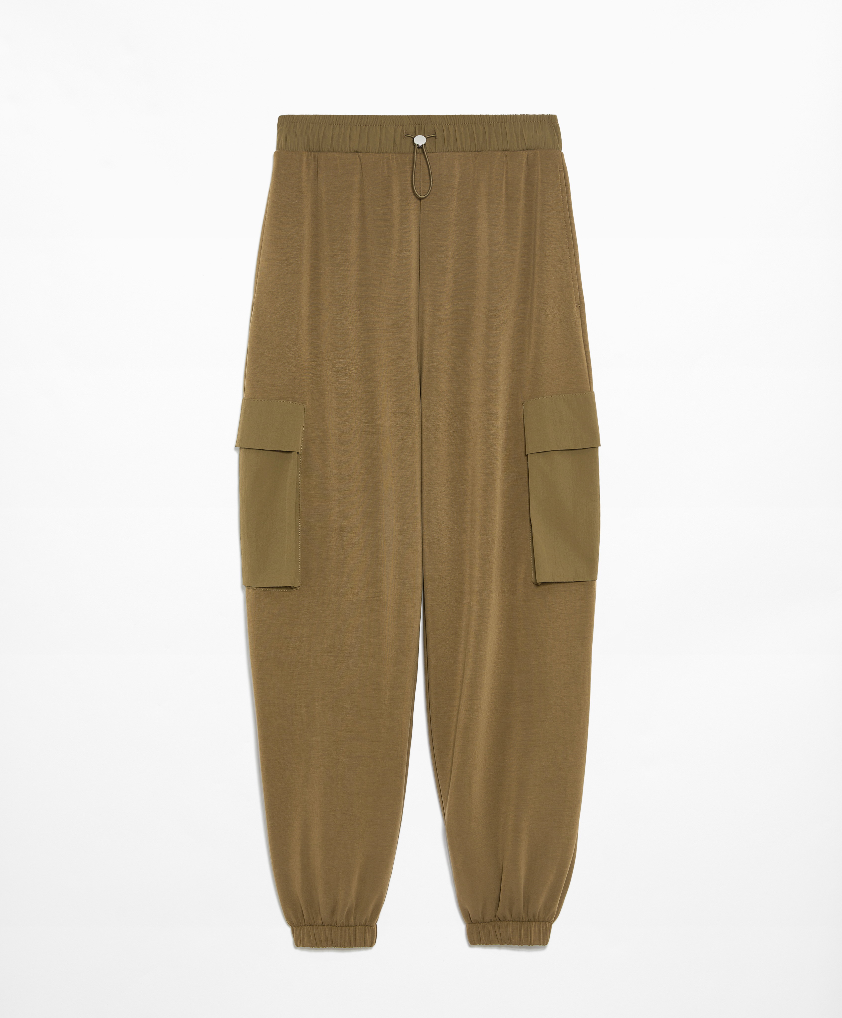 Wide-leg straight-cut trousers with modal and pockets