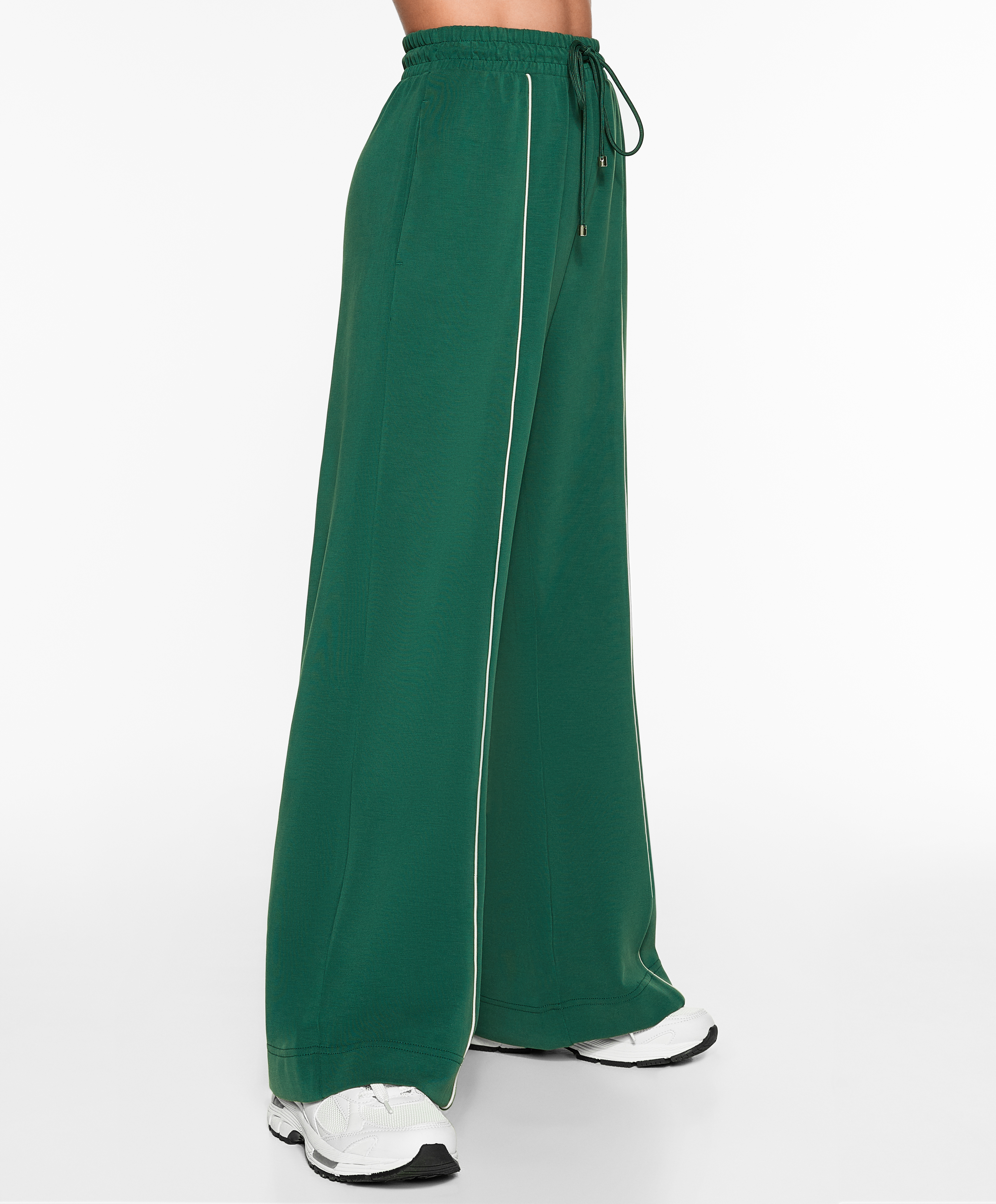 Relaxed straight-leg trousers with modal
