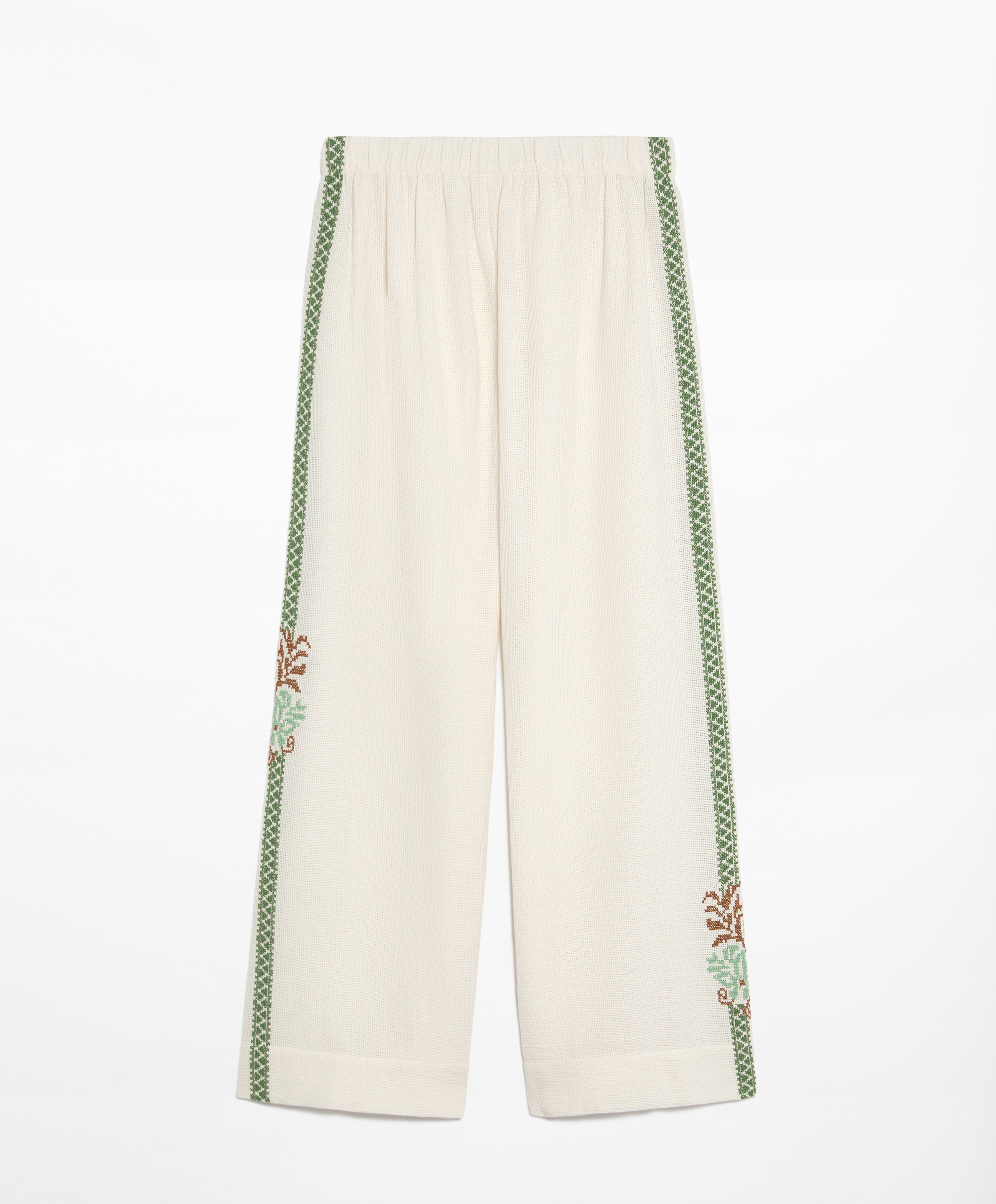 Pantalón largo con algodón bordado
