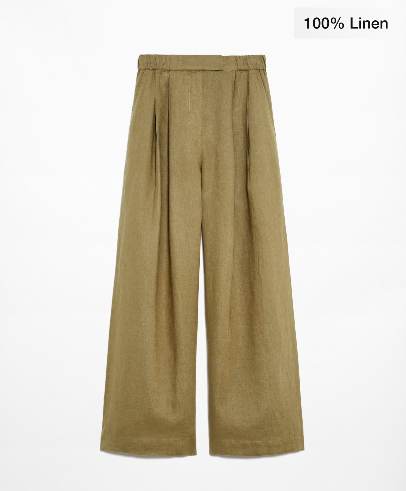 Tailored-fit 100% linen trousers