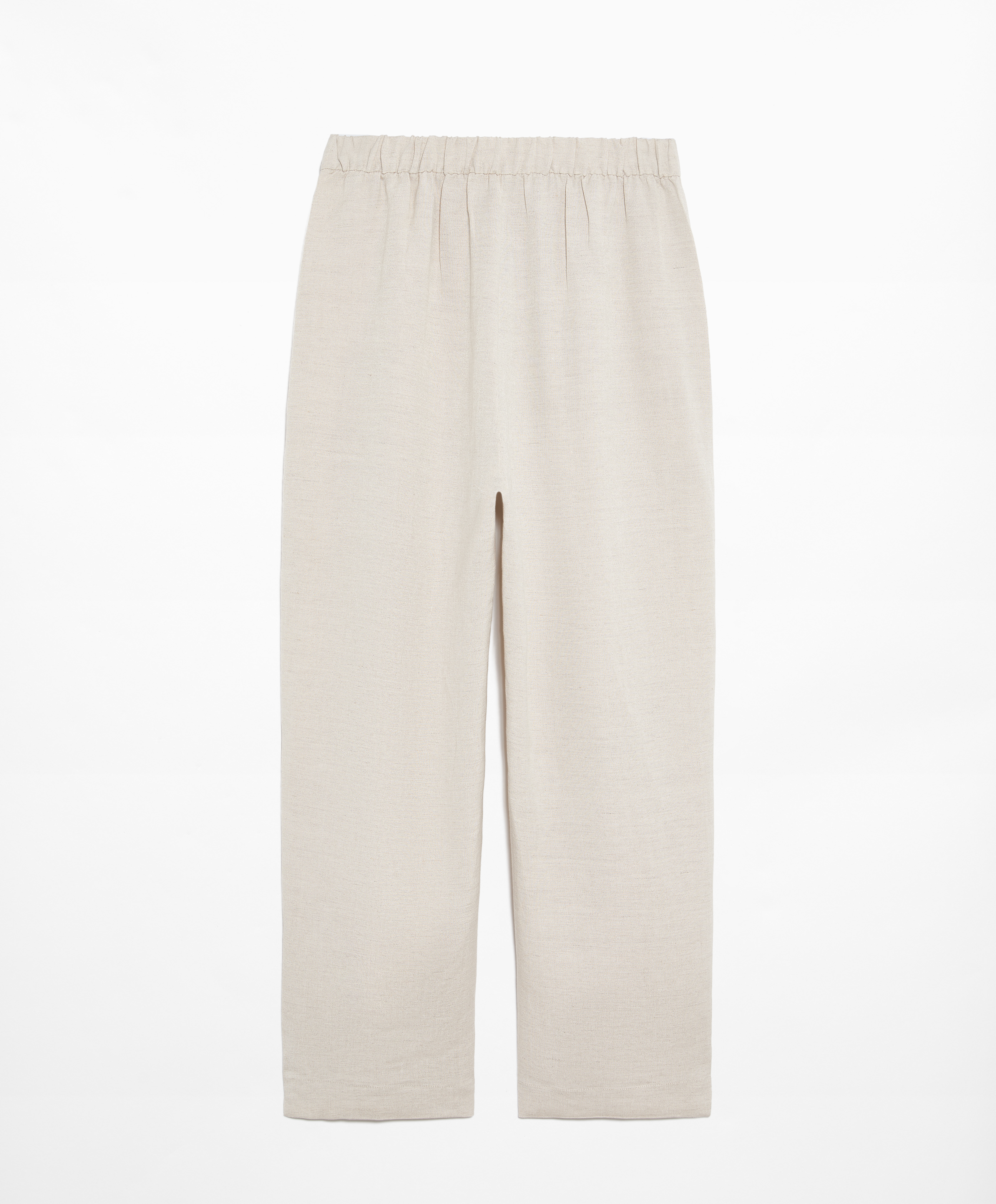 Pantalón largo slim fit con lino