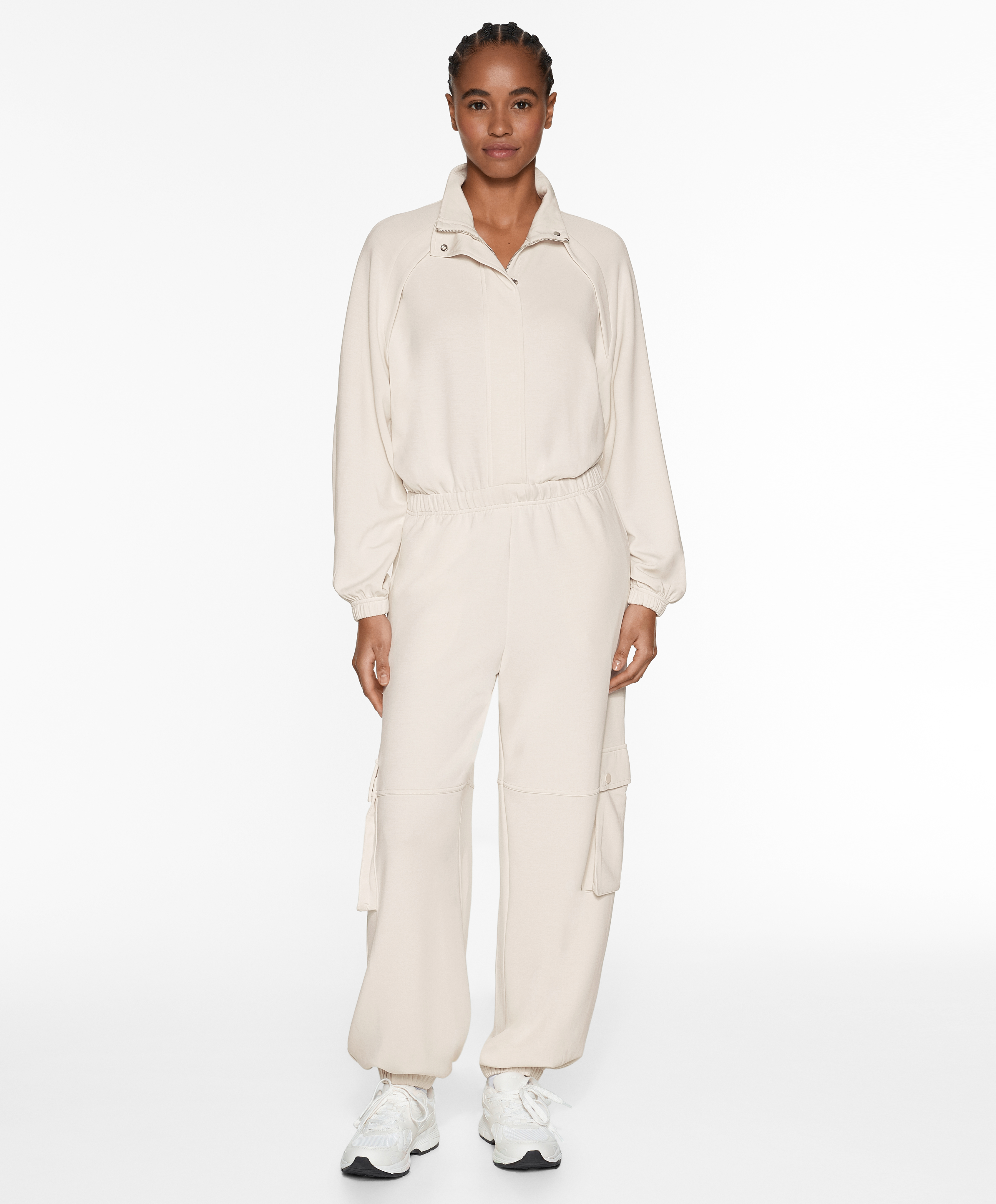 Long jumpsuit with modal and pockets