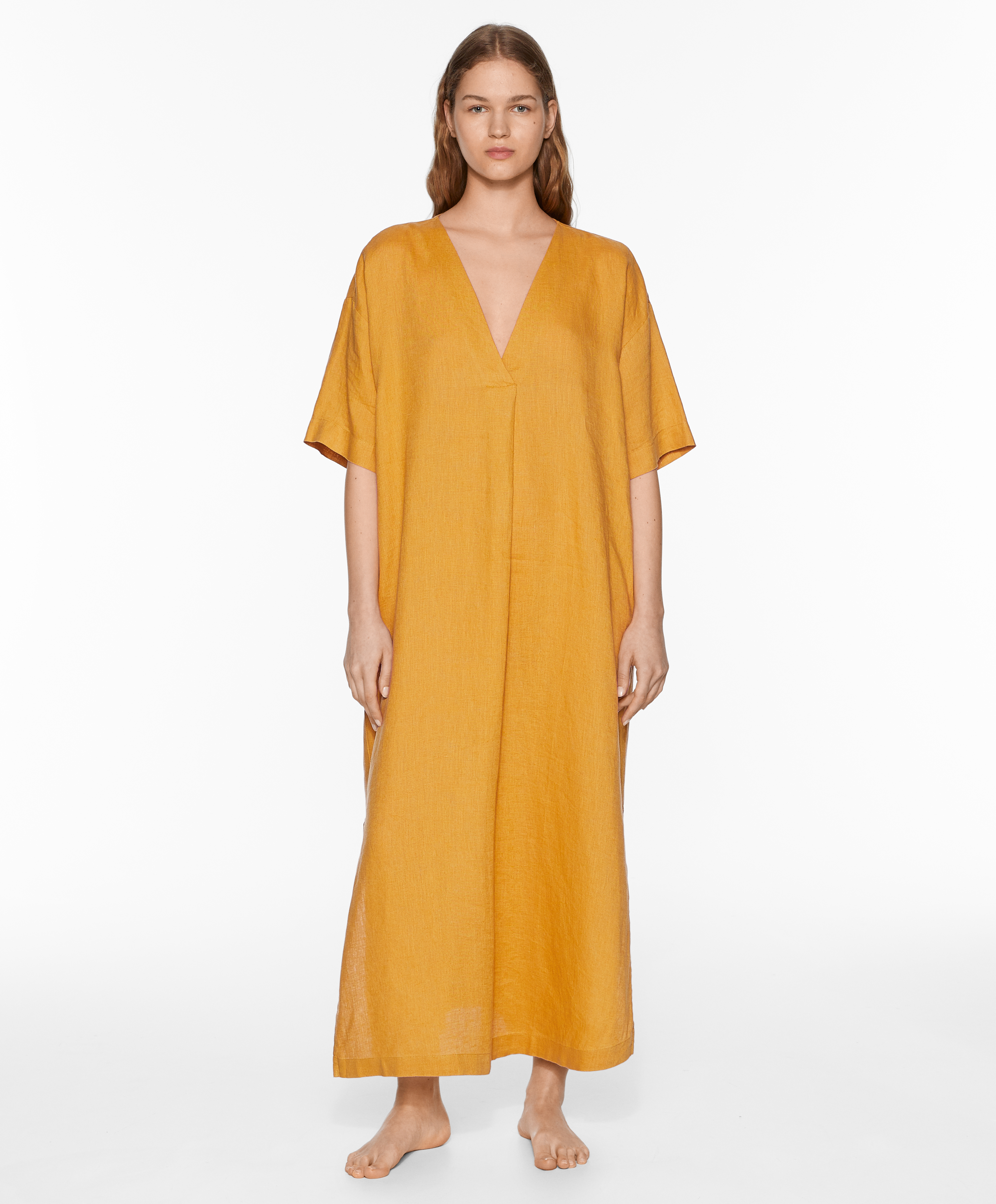 Zara LINEN TUNIC DRESS