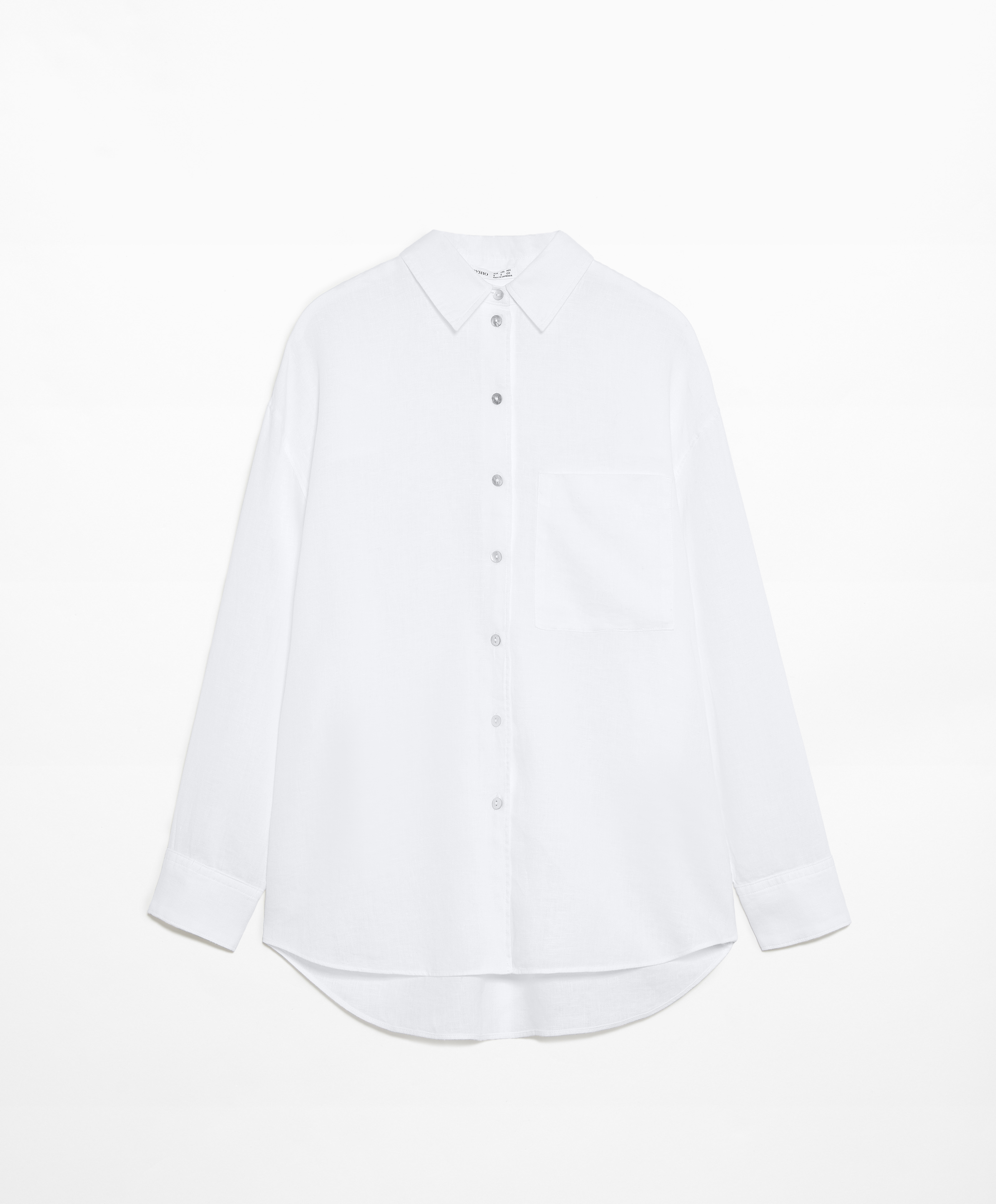 100% linen long-sleeved shirt