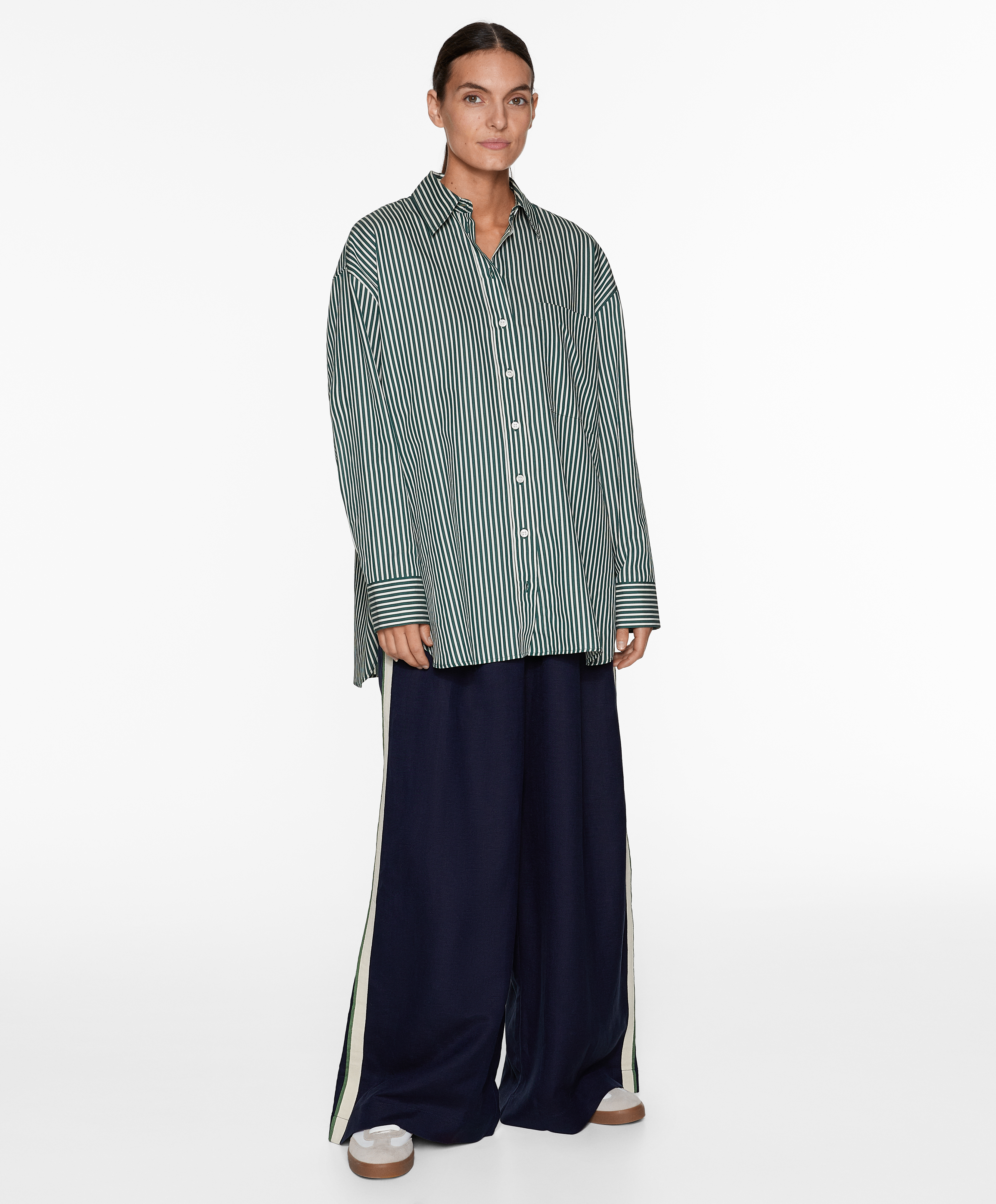 Blusa manga larga oversize 100% algodón
