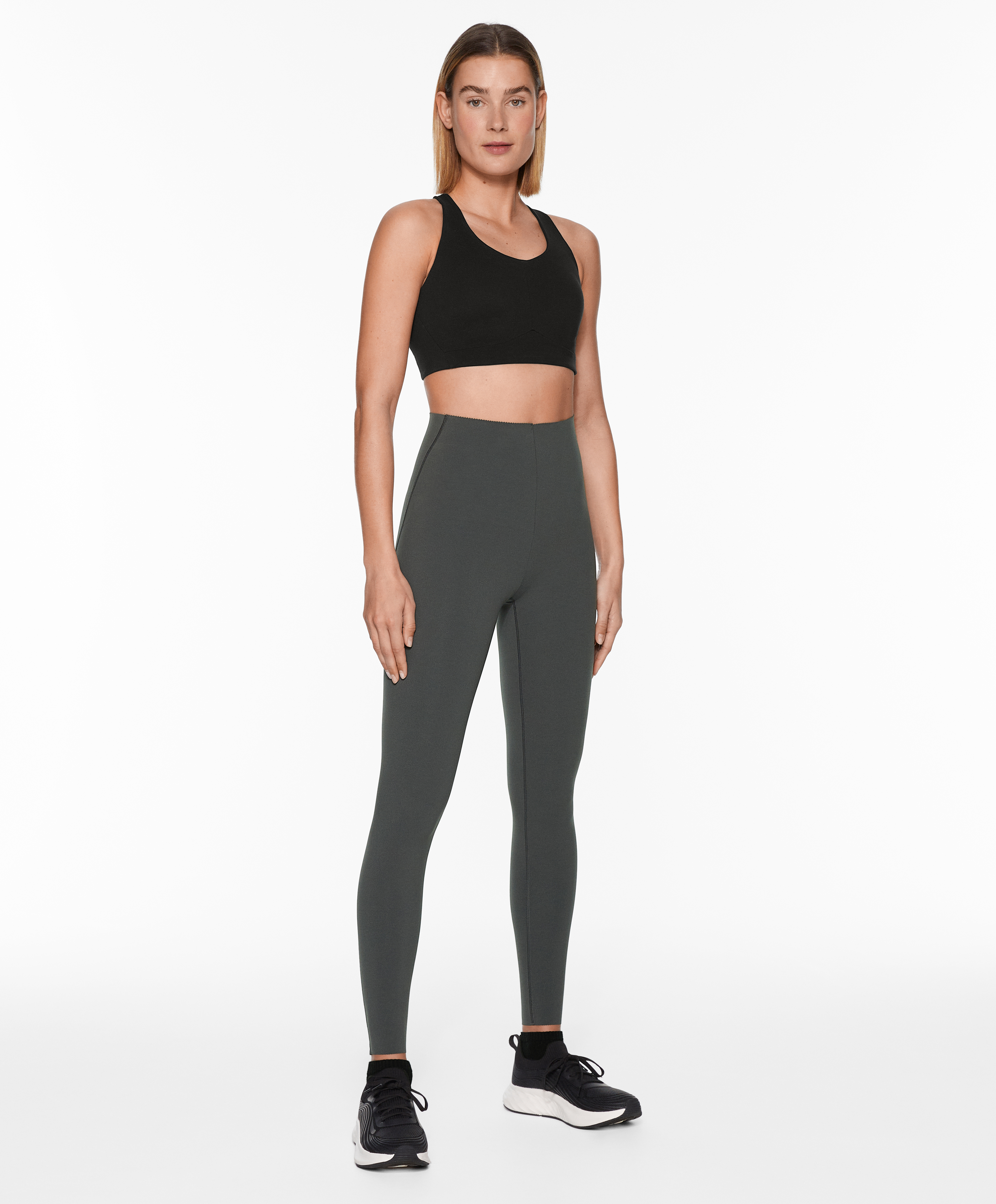 Compressive core control ankle length leggings OYSHO United States