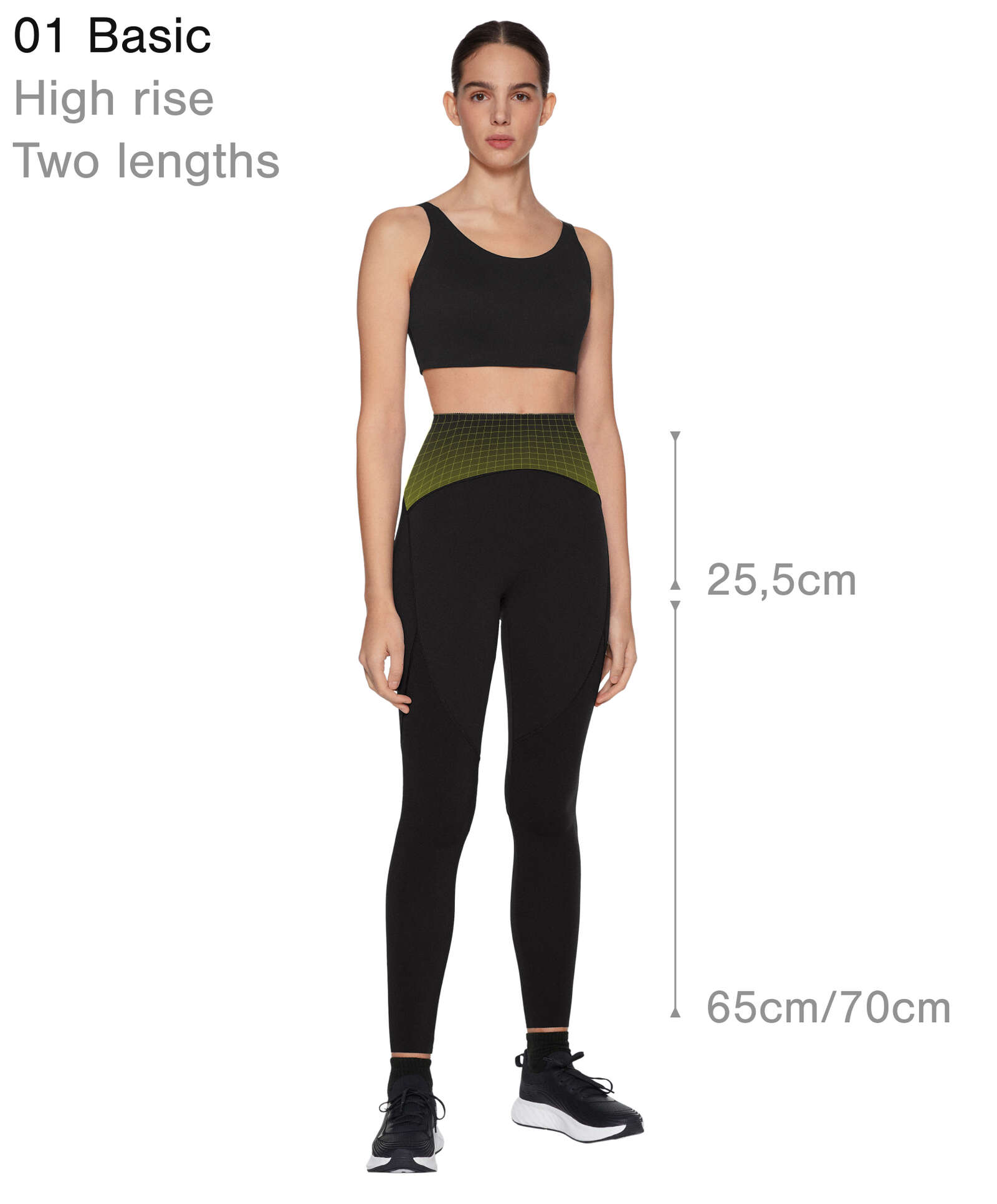 Basic compressive ankle-length leggings