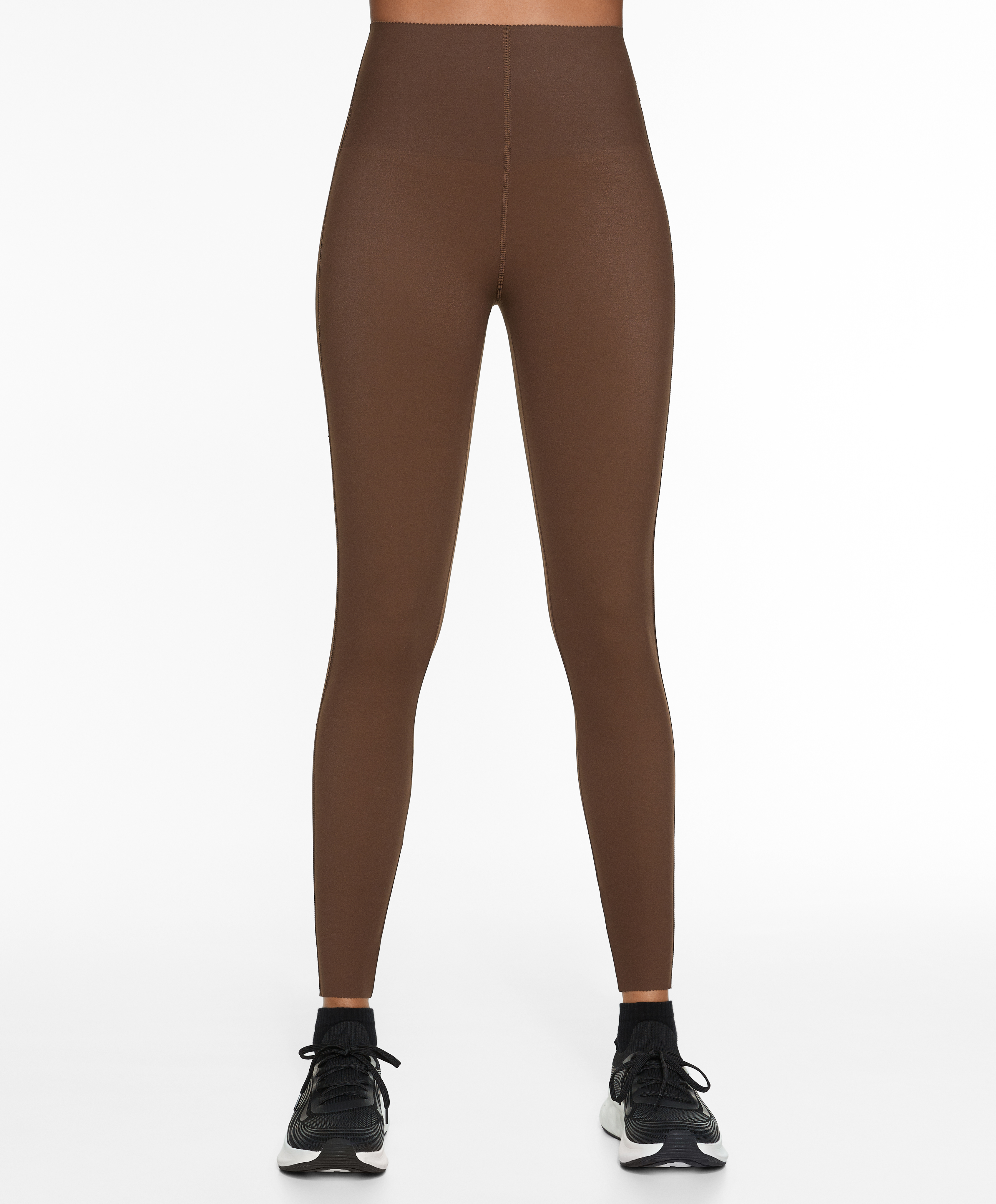 TWIN BIRDS Brown Ankle Length Leggings