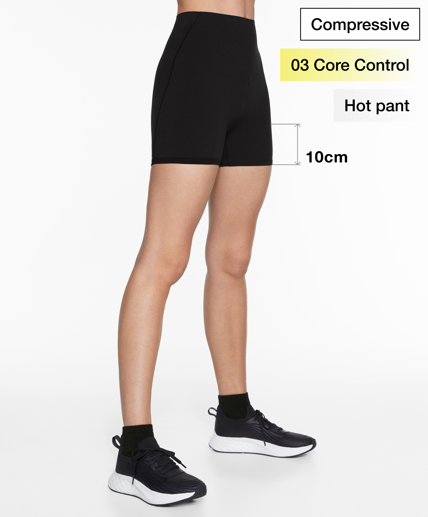Compressive core control 10cm hot pants